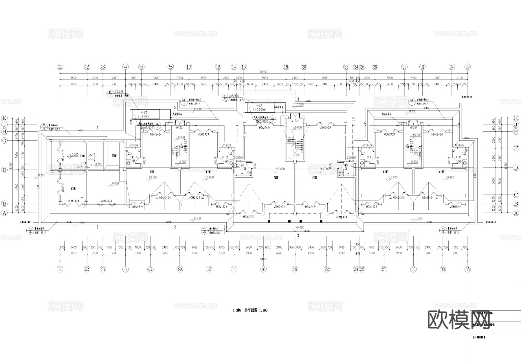 商业街度假民宿建筑CAD施工图cad施工图