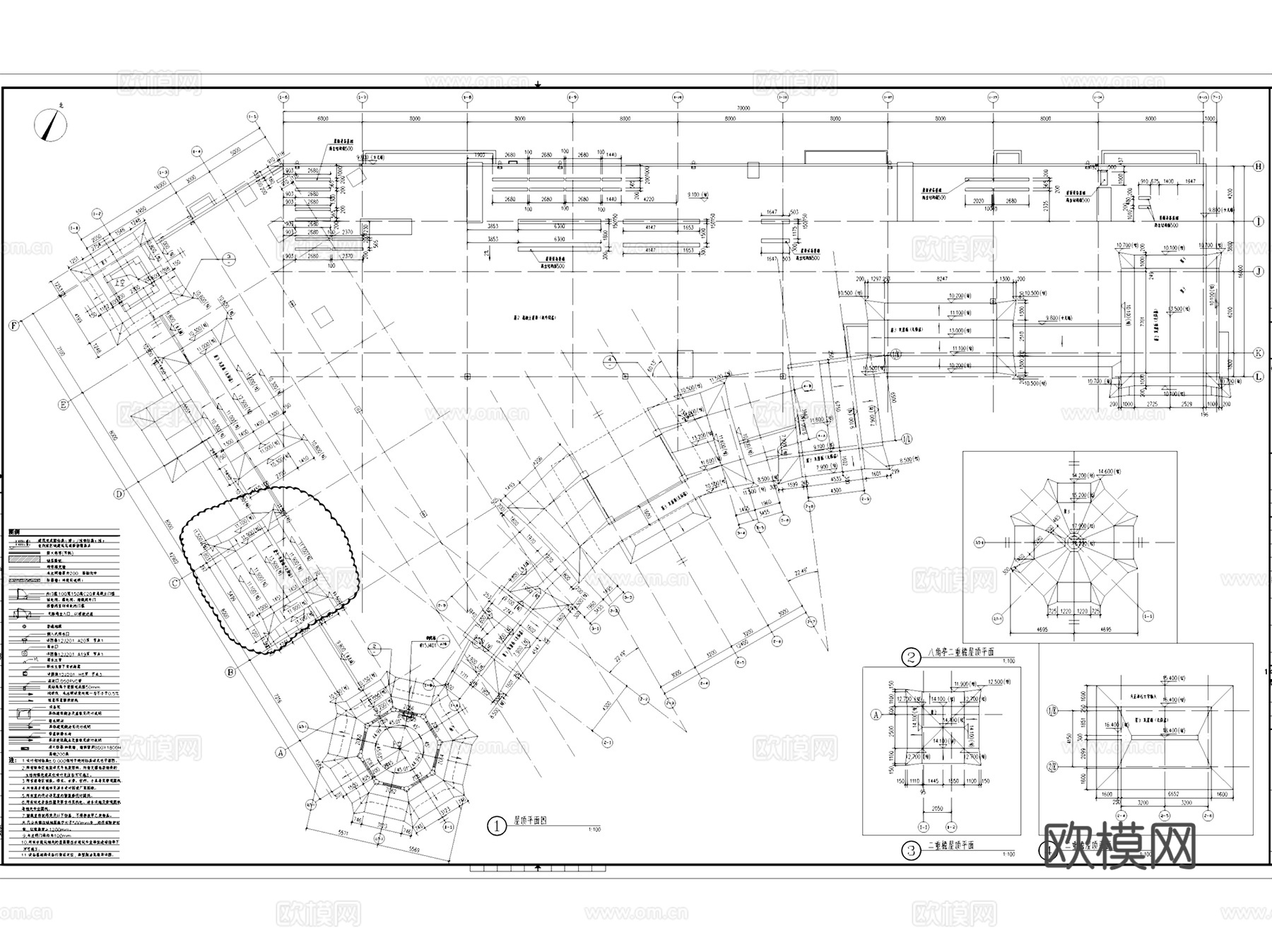 海南海花岛D区世界童话乐园环球市集片区建筑CAD施工图整套cad施工图
