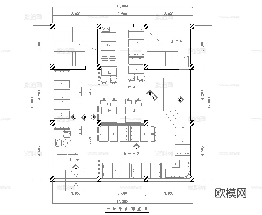 茶楼 茶馆  最新全套施工图合集cad施工图