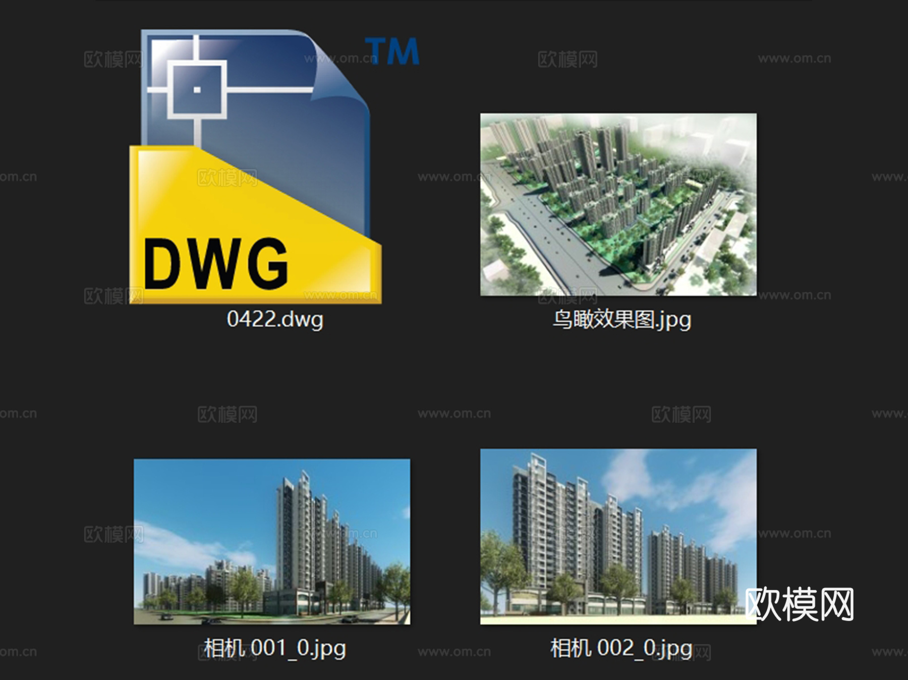 居住区规划建筑户型平剖面CAD施工图cad施工图