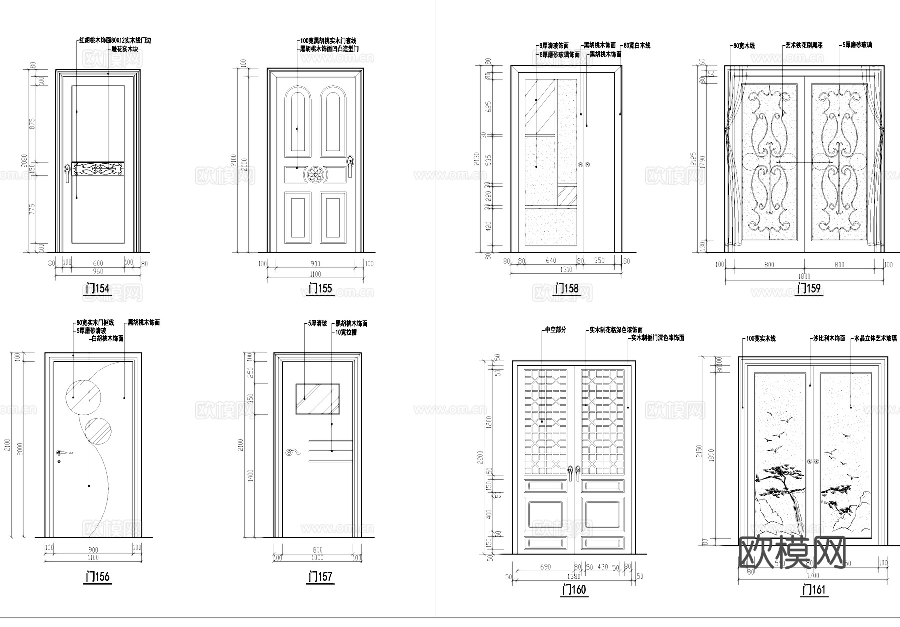 门节点大样详图CAD施工图cad施工图