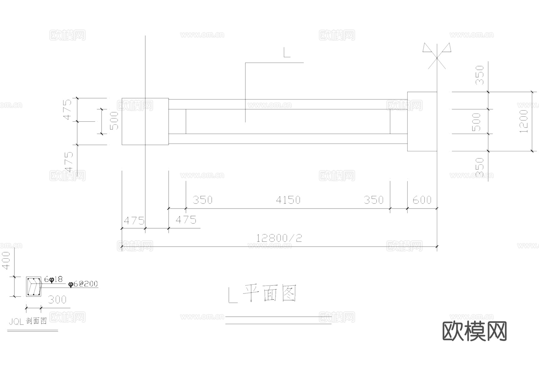 双门牌坊牌楼古建筑结构CAD施工图cad施工图