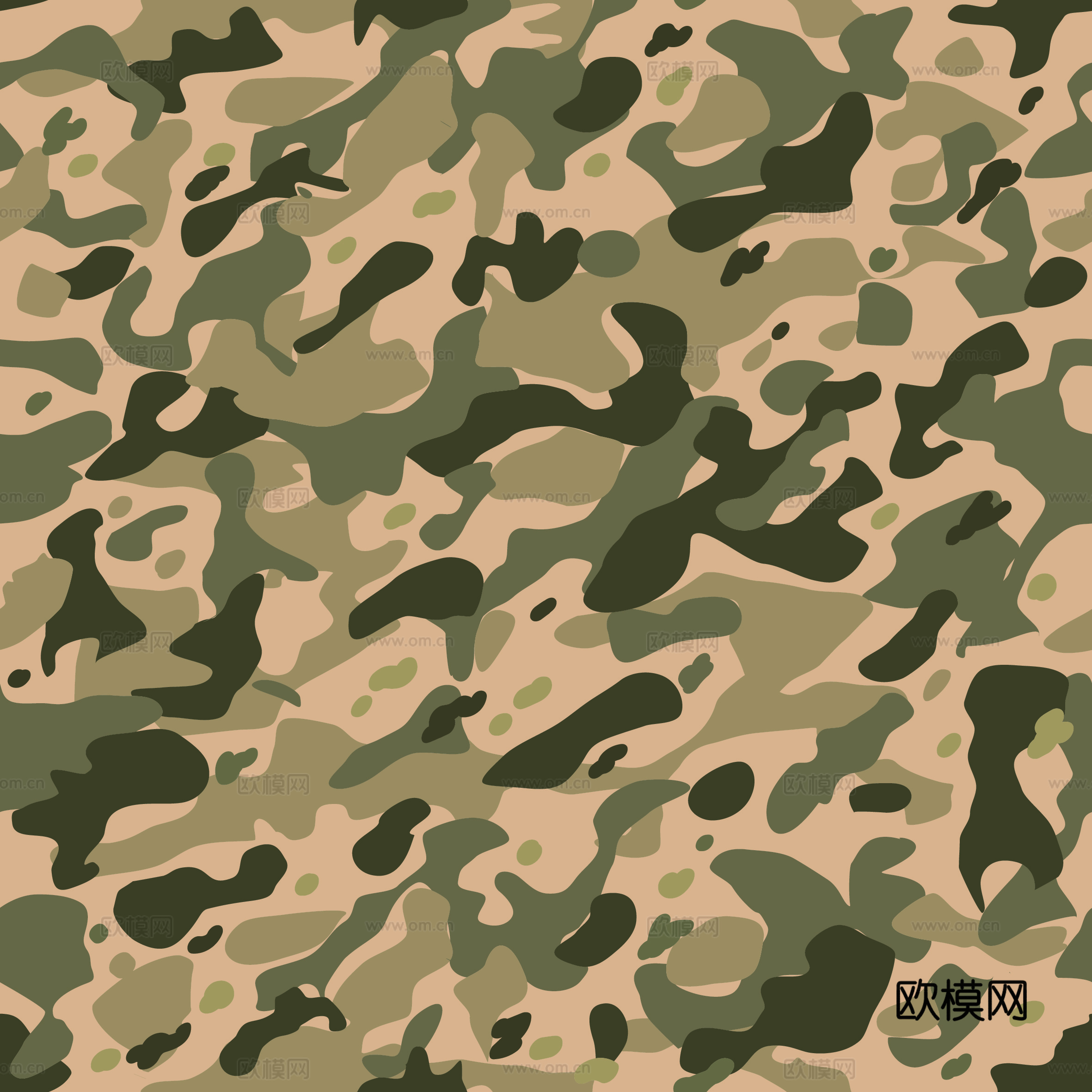 海陆空军绿迷彩服花纹图案154