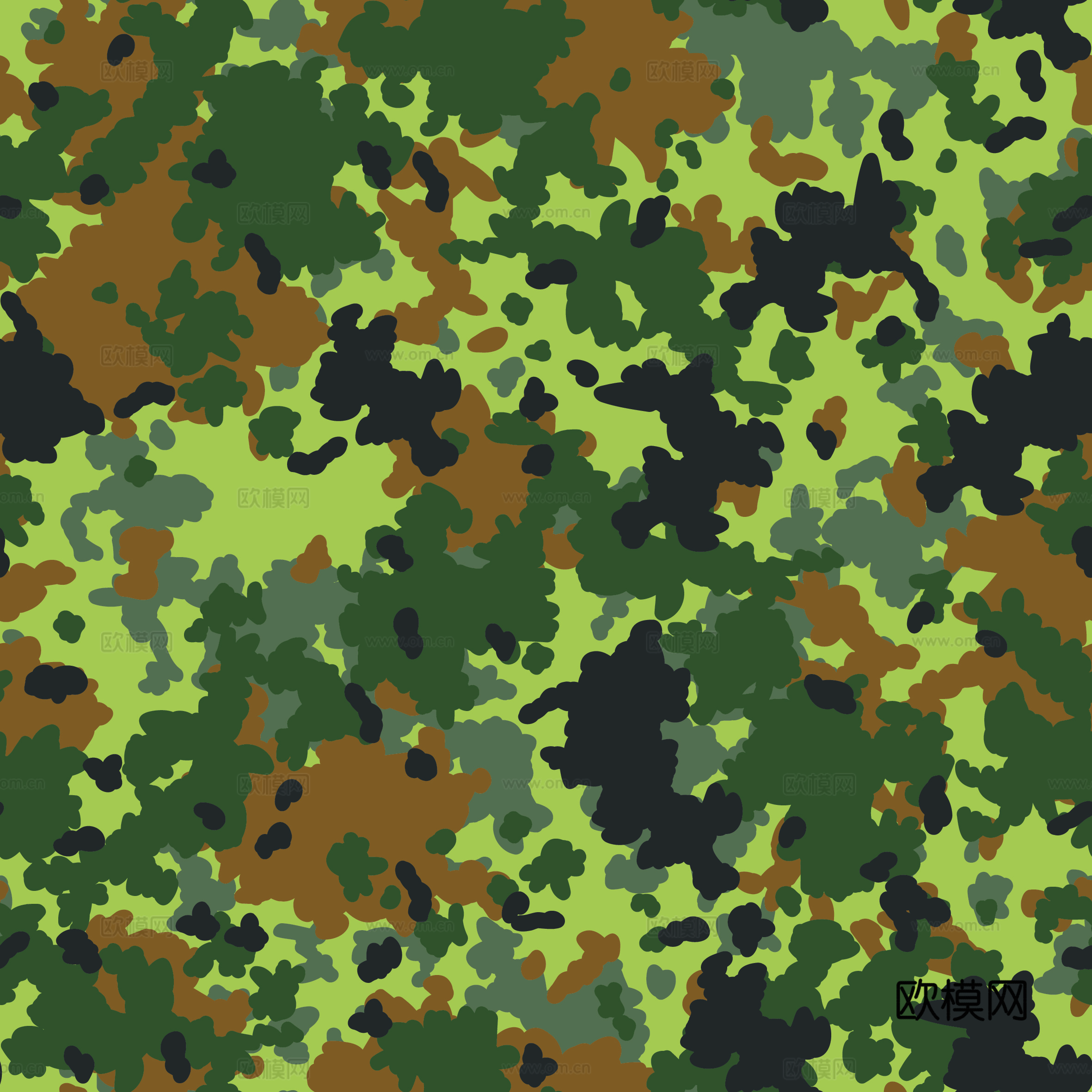 海陆空军绿迷彩服花纹图案91下载