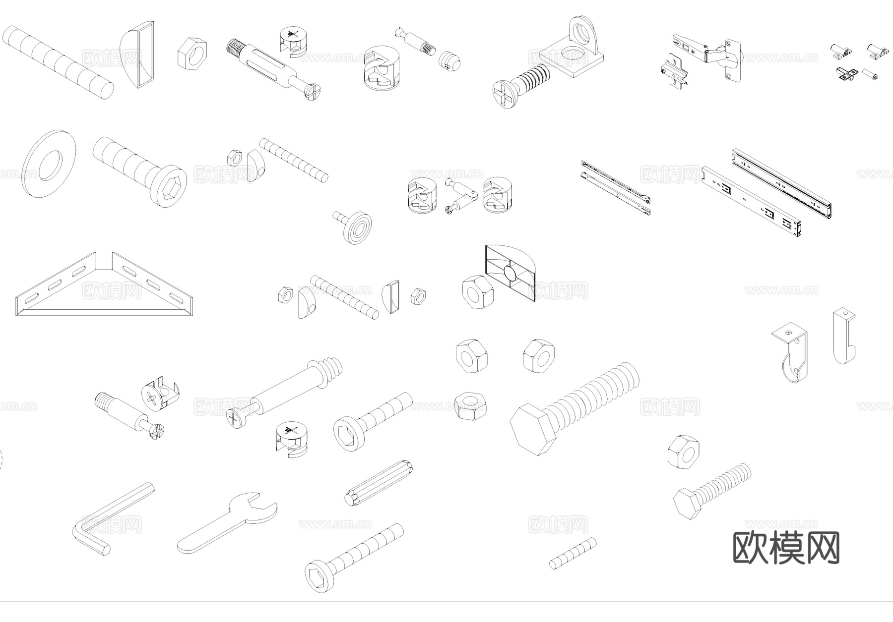 五金配件安装图块图库CAD施工图cad施工图