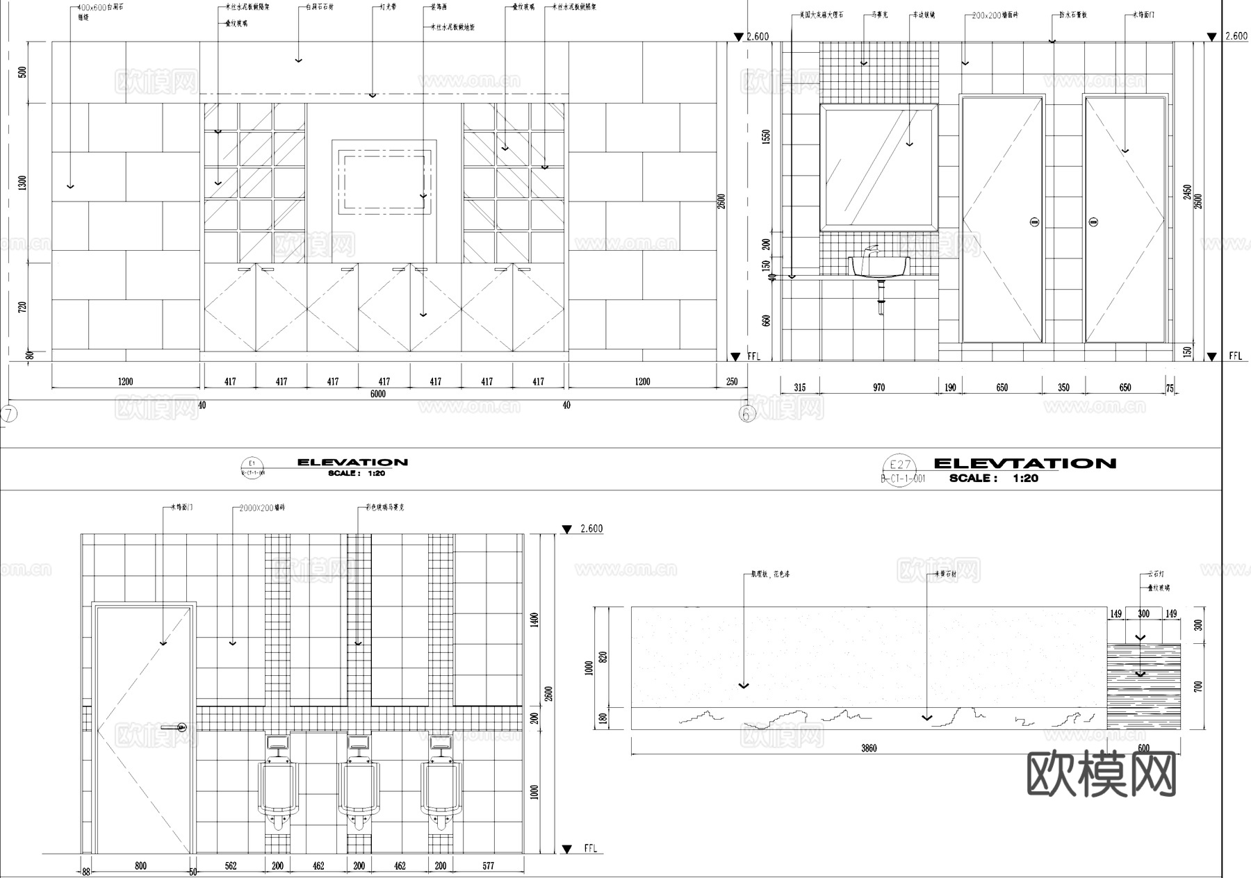 西餐厅室内工装CAD施工图cad施工图