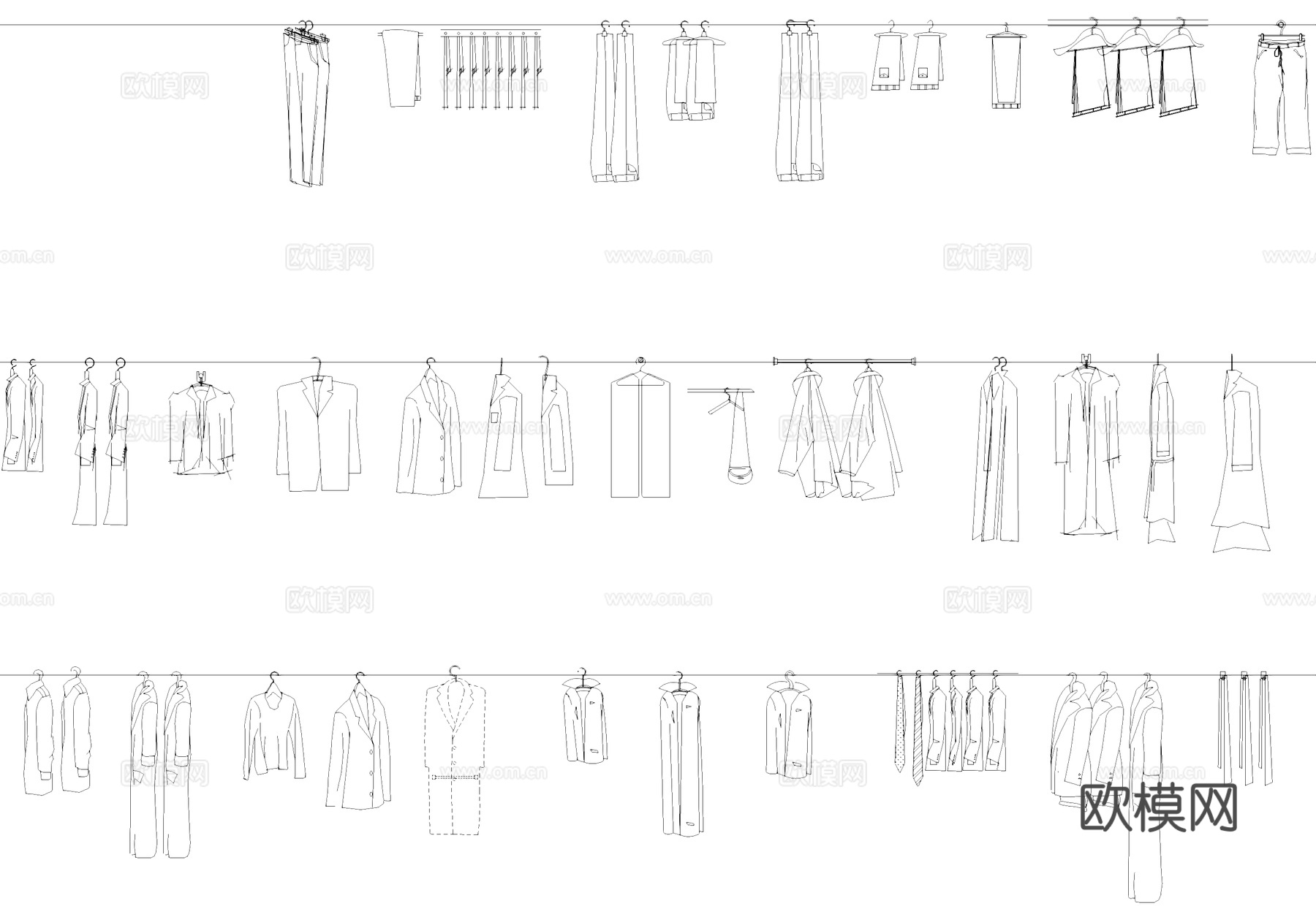 衣服裤子鞋子抱枕被褥图块图库CADcad施工图