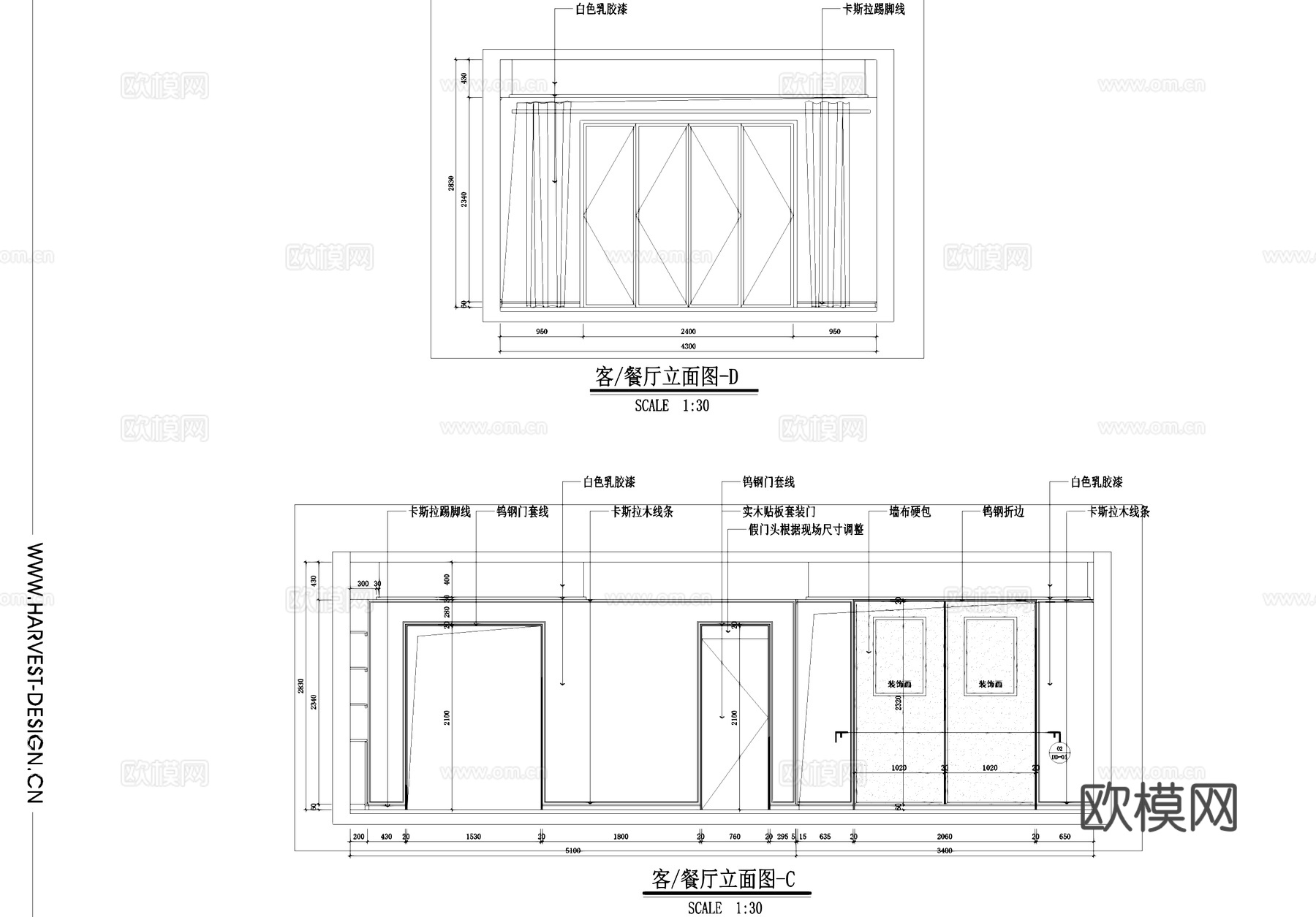 禅意度假风民宿室内工装CAD施工图cad施工图