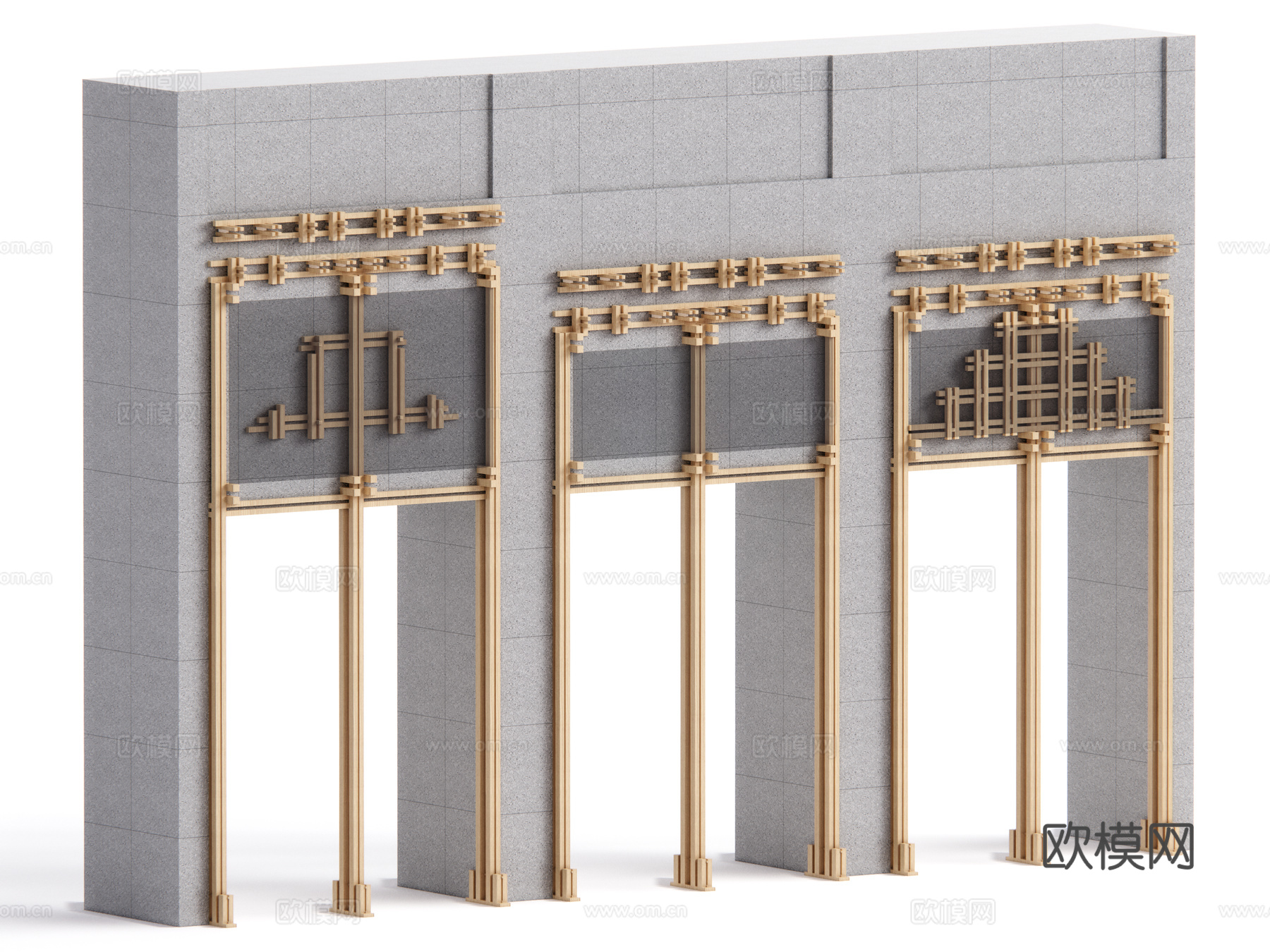 门面门头su模型
