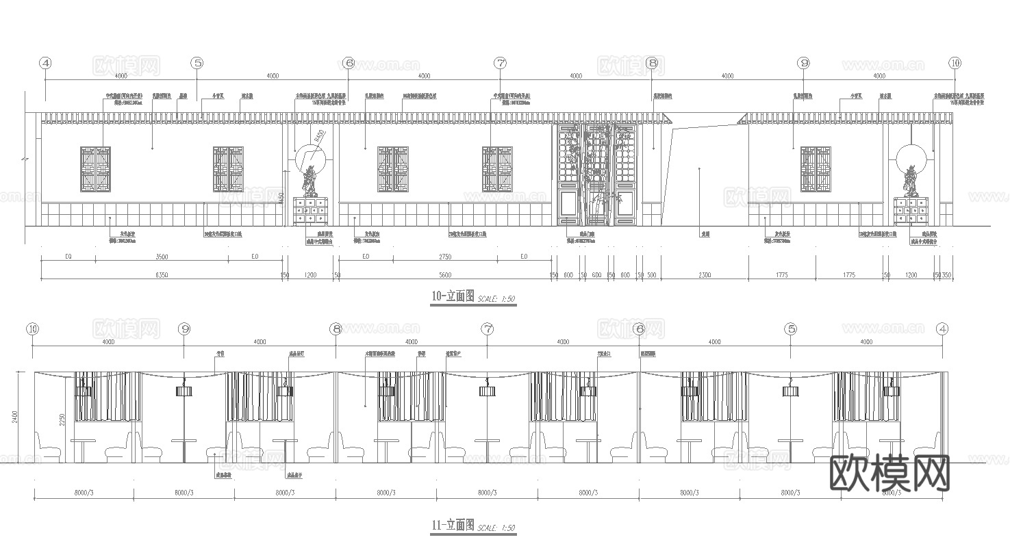 茶楼 茶馆  最新全套施工图合集cad施工图
