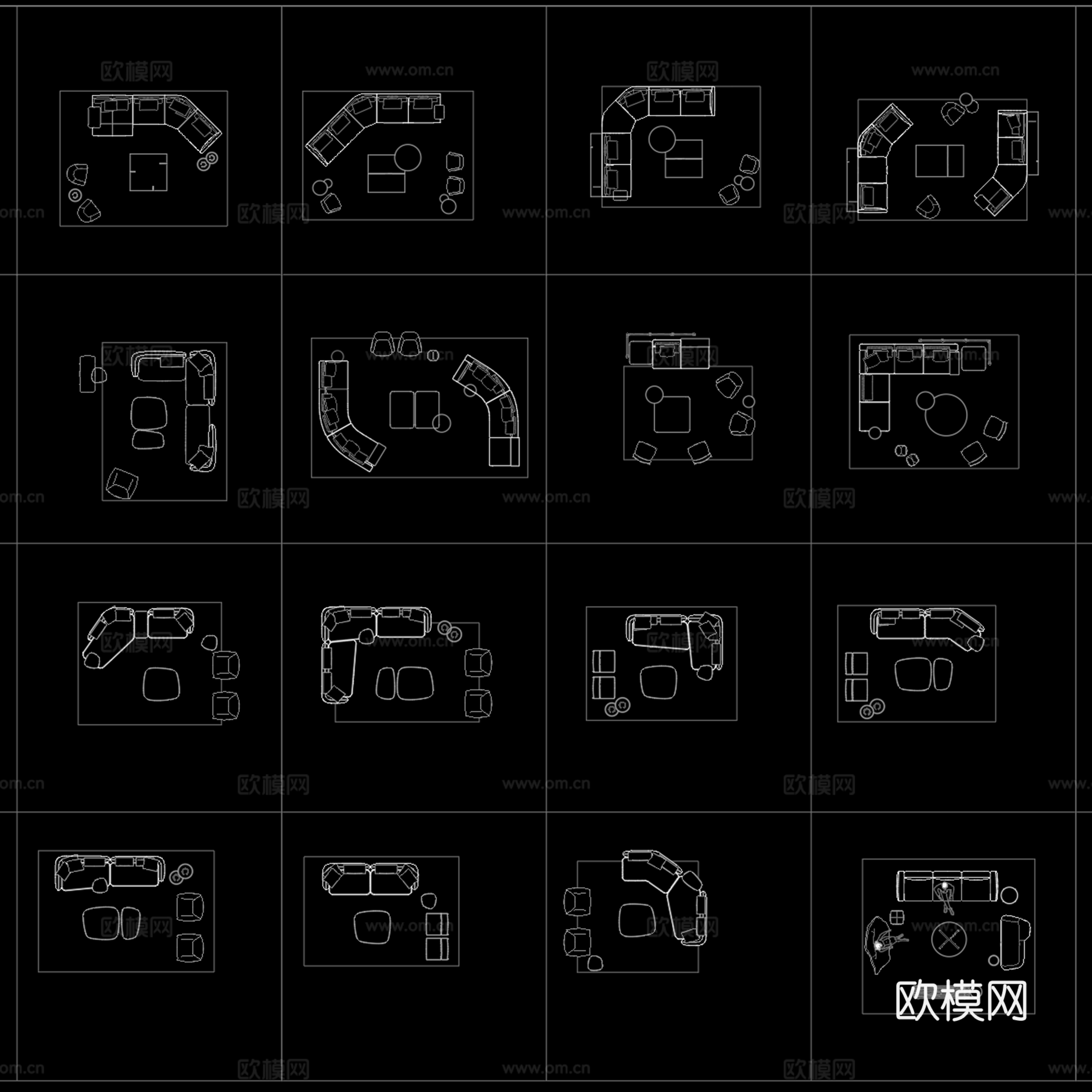 意大利Poliform图册+CAD平立侧CAD图库cad施工图