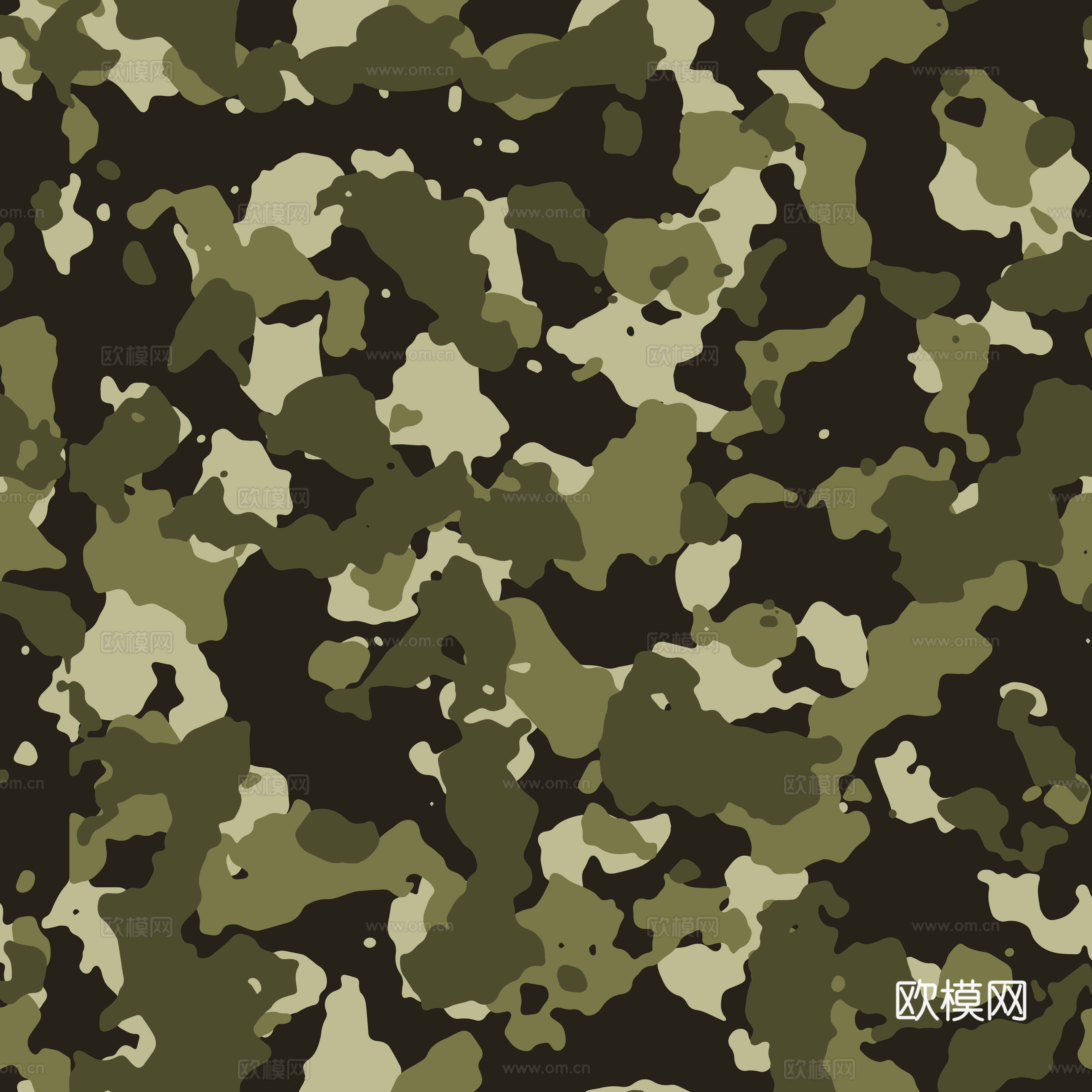 海陆空军绿迷彩服花纹图案46