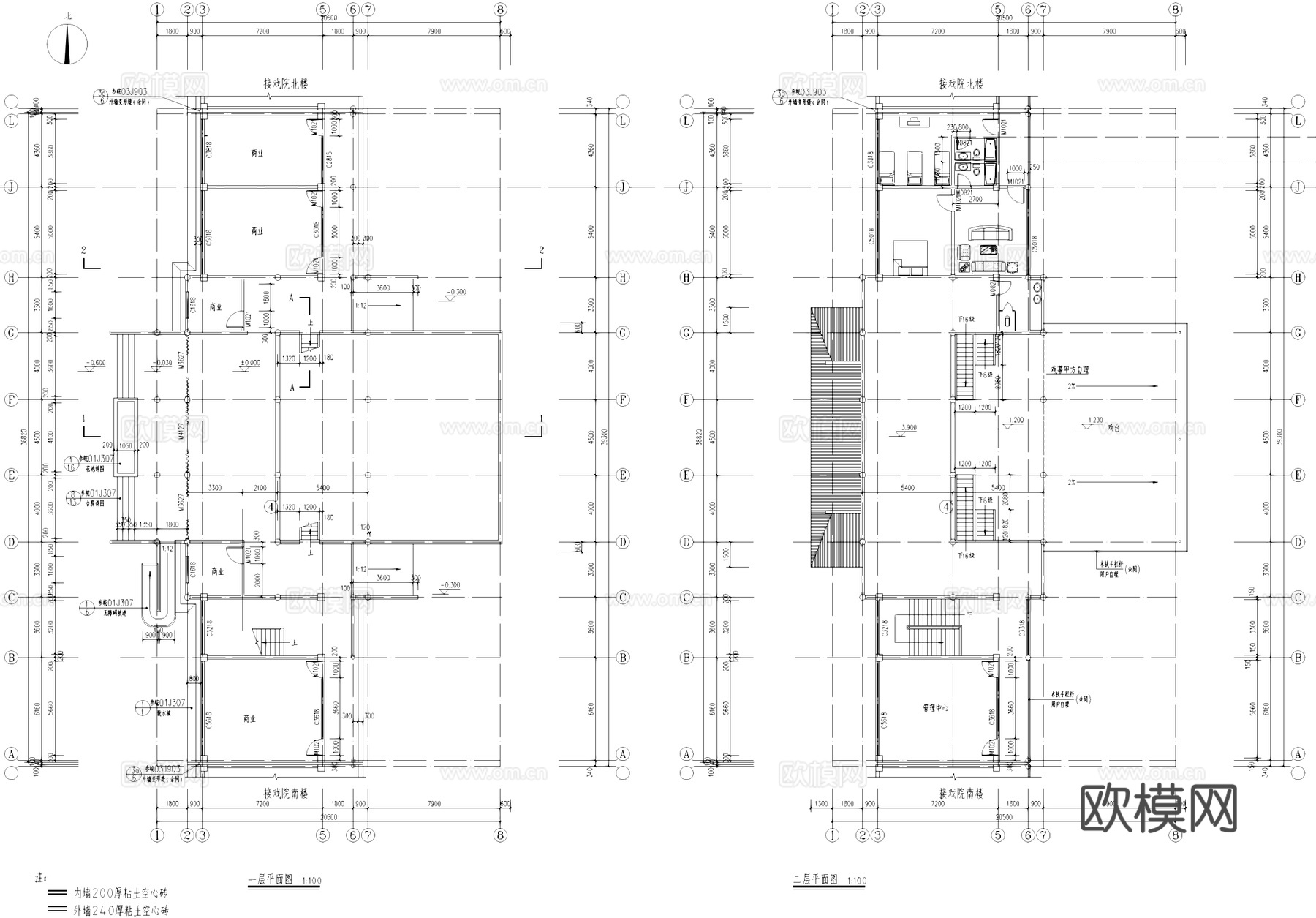 戏台戏楼仿古建筑CAD施工图cad施工图