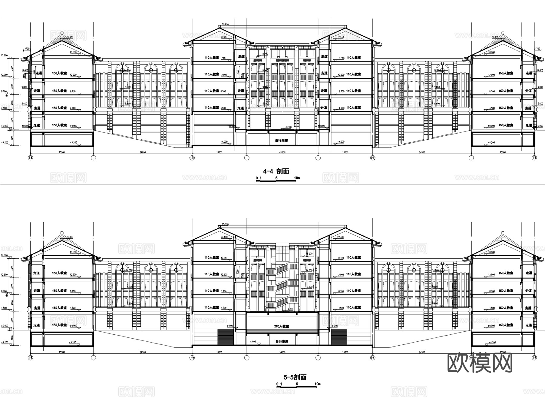 厦门大学翔安校区主楼群建筑CAD施工图cad施工图