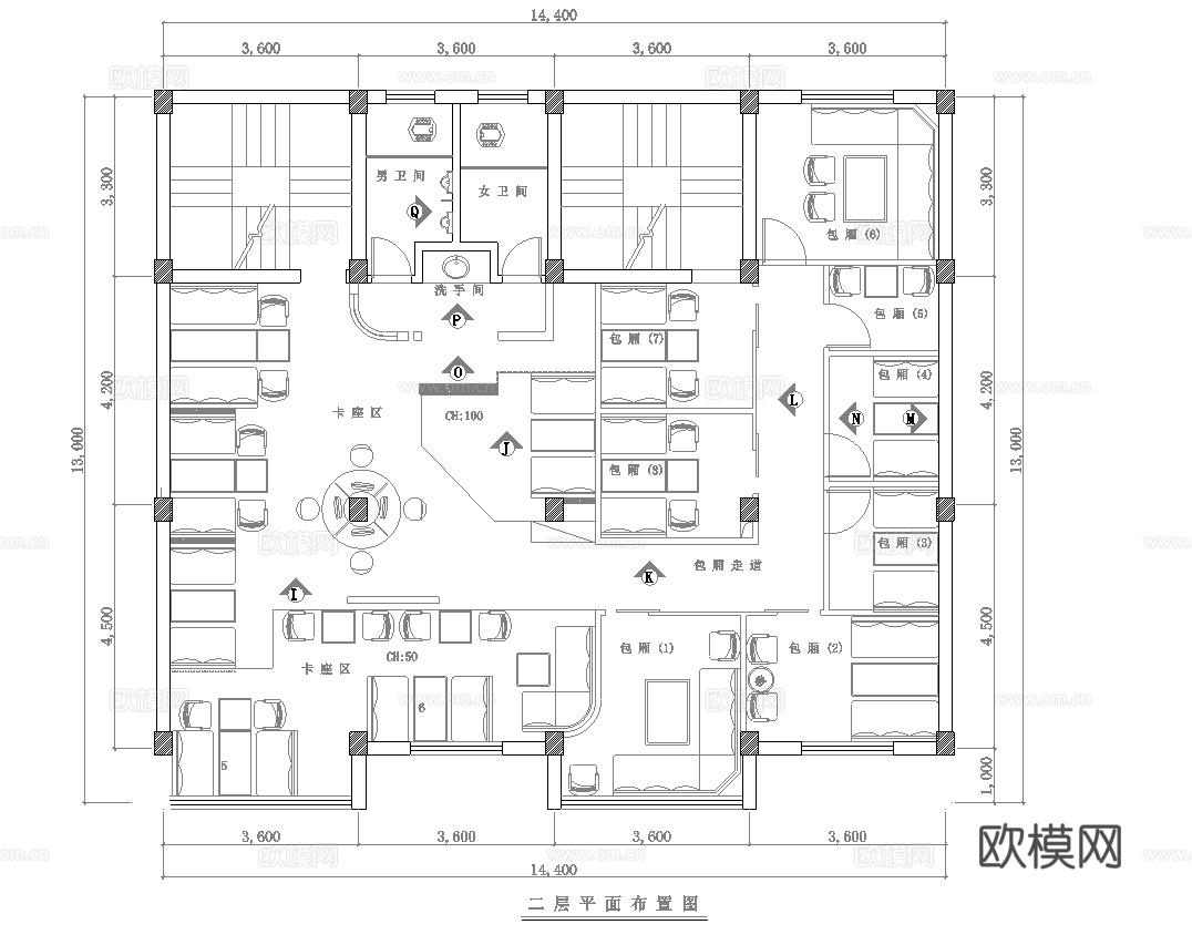 茶楼 茶馆  最新全套施工图合集cad施工图