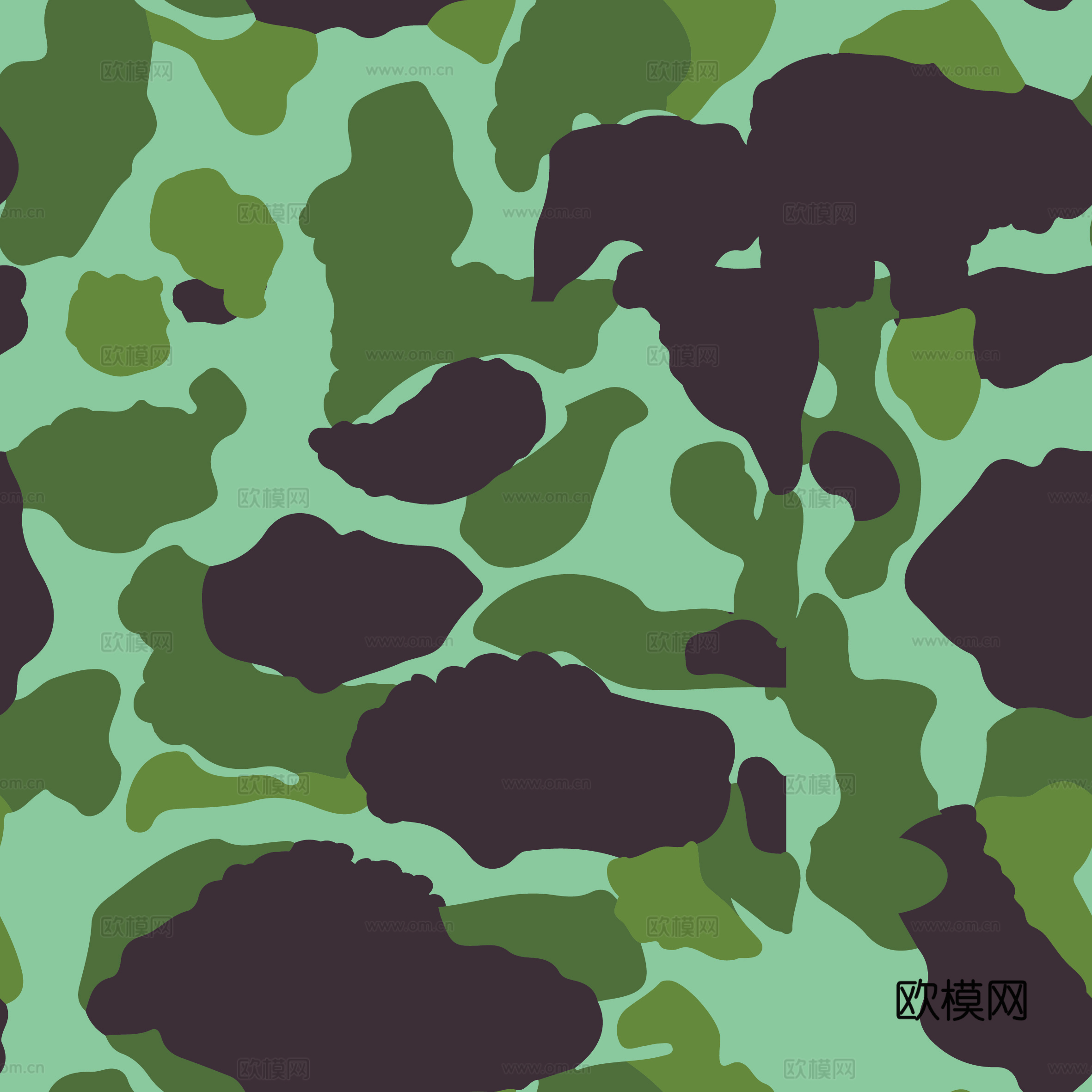 海陆空军绿迷彩服花纹图案42