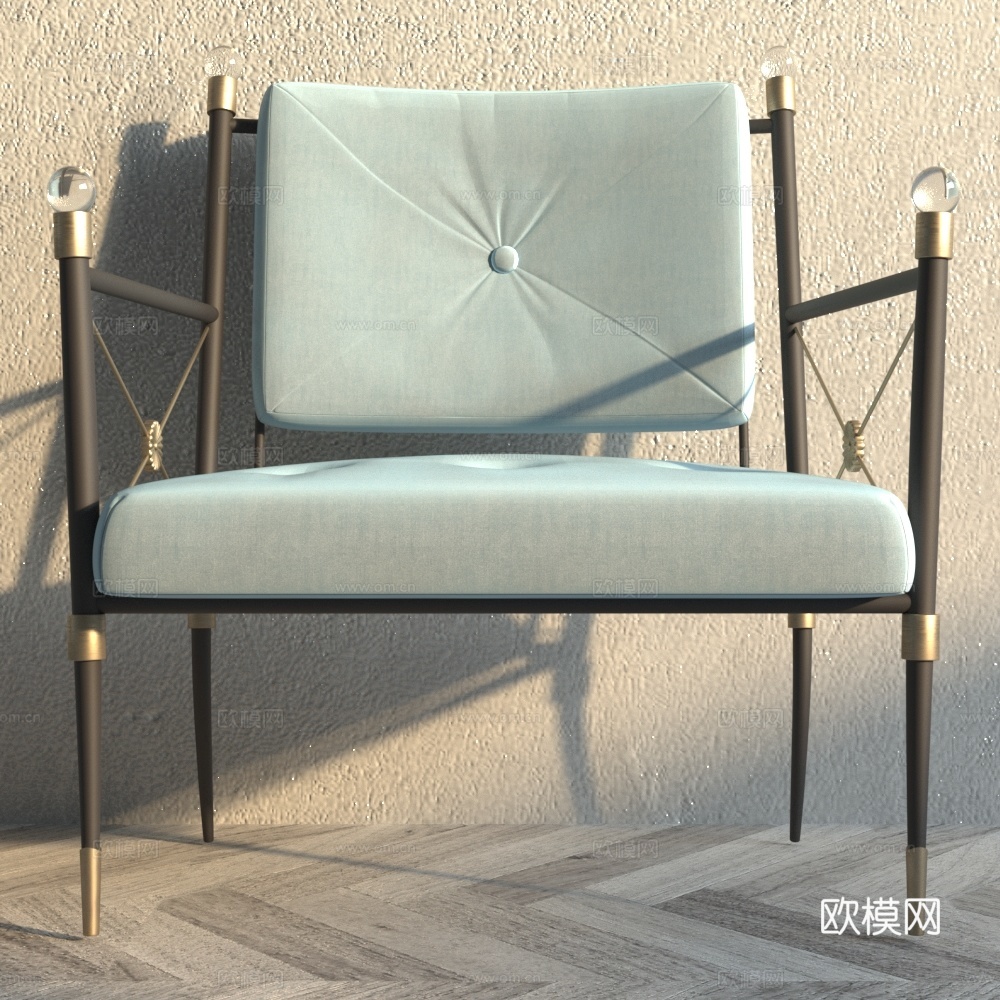 现代休闲椅摆件3d模型下载（渲染图2）
