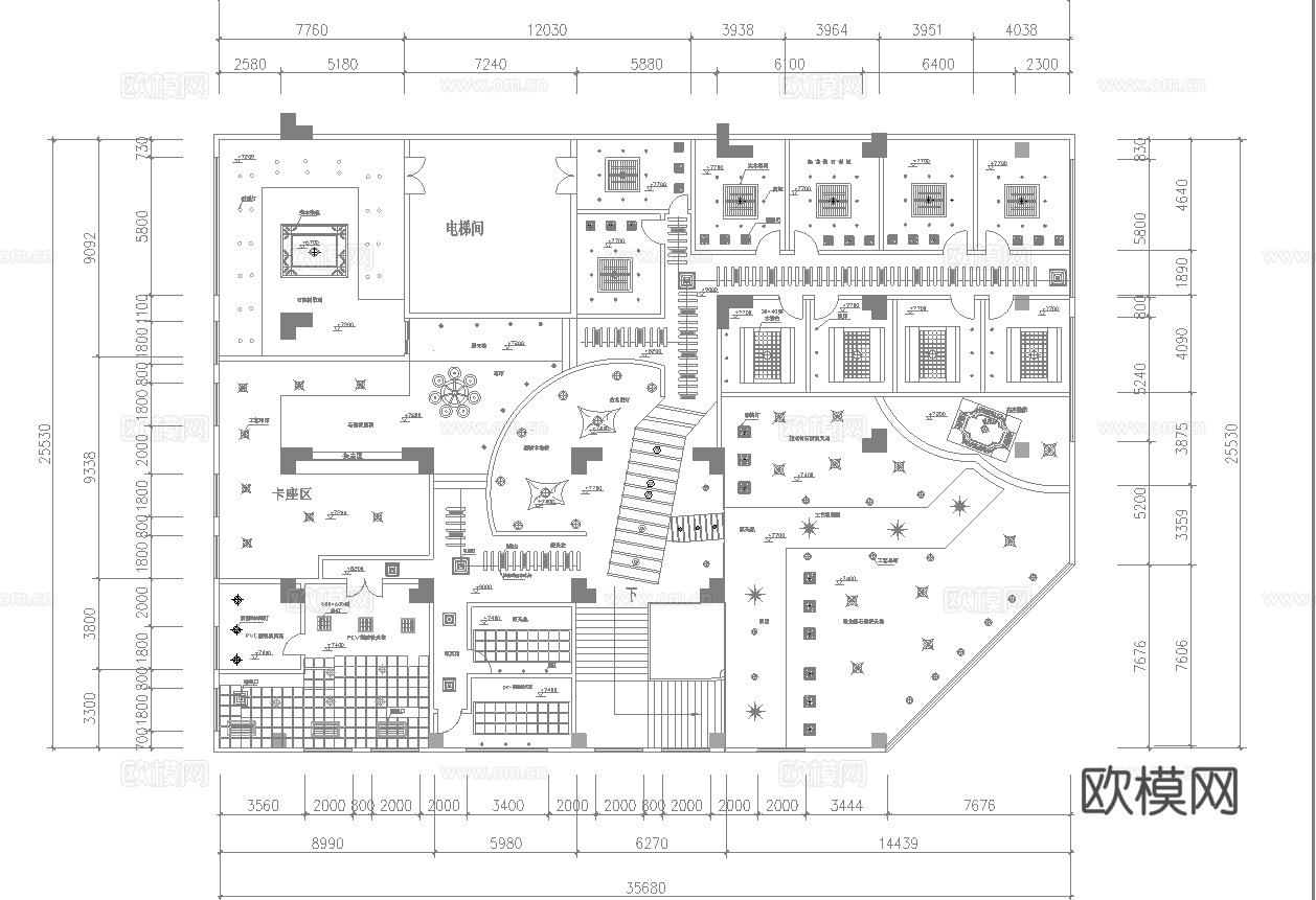 茶楼 茶馆  最新全套施工图合集cad施工图