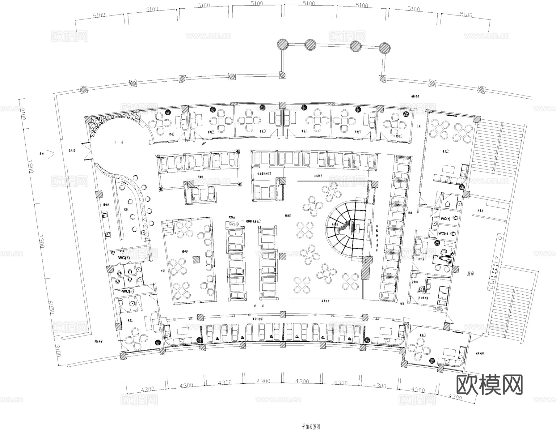 星巴克咖啡厅室内工装CAD施工图cad施工图
