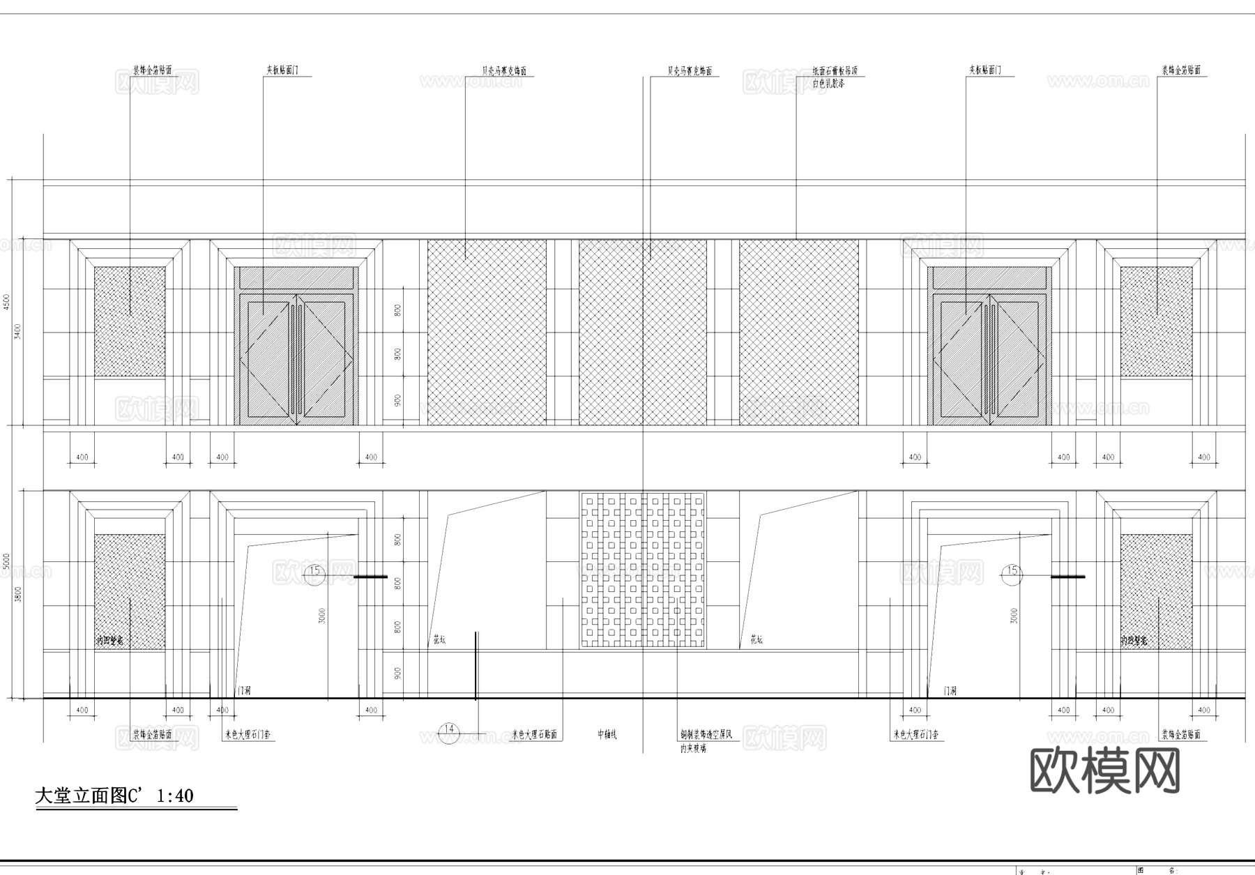 青剑湖异型宾馆酒店室内工装CAD施工图cad施工图
