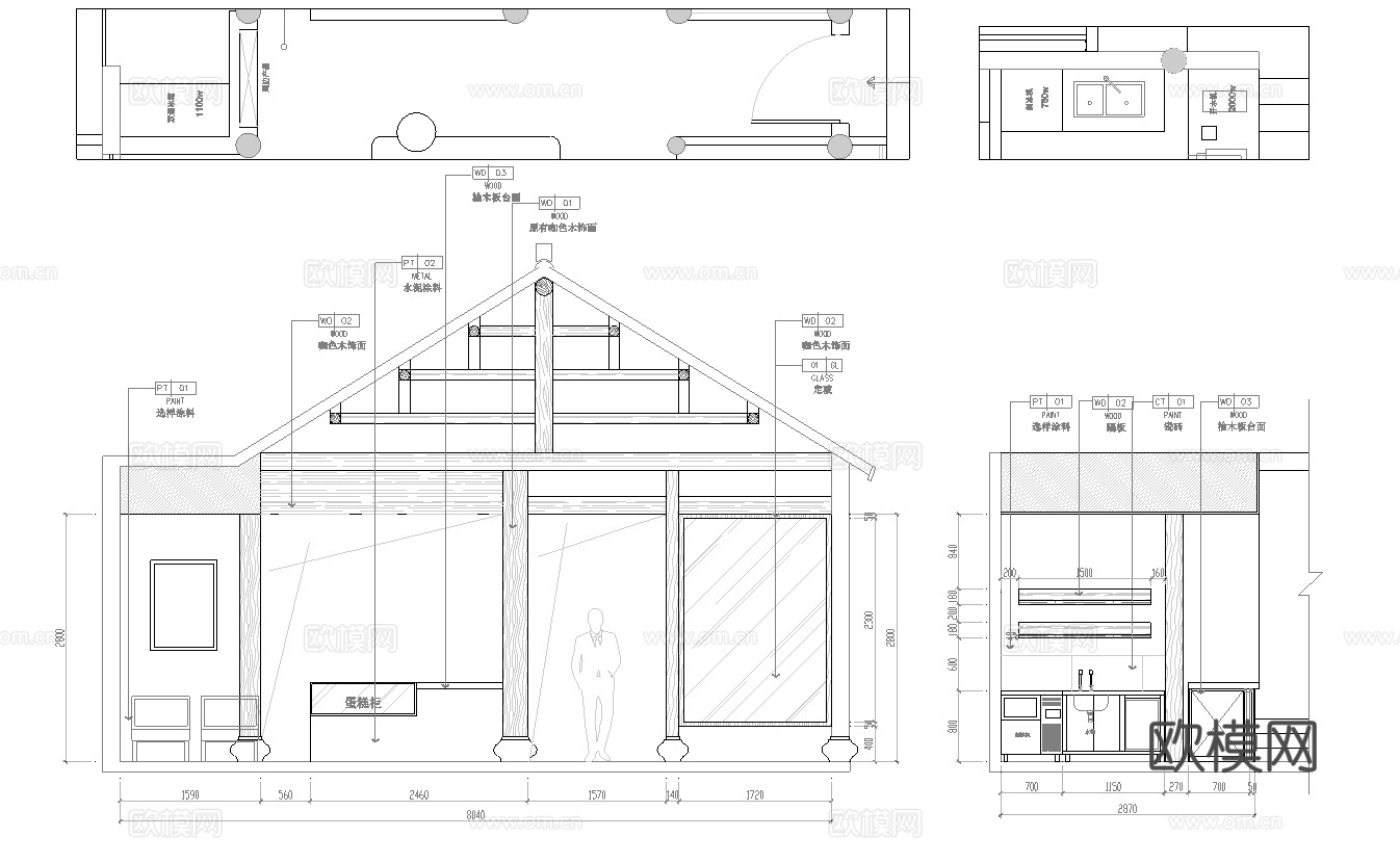 900平茶楼 茶馆  最新全套施工图合集cad施工图