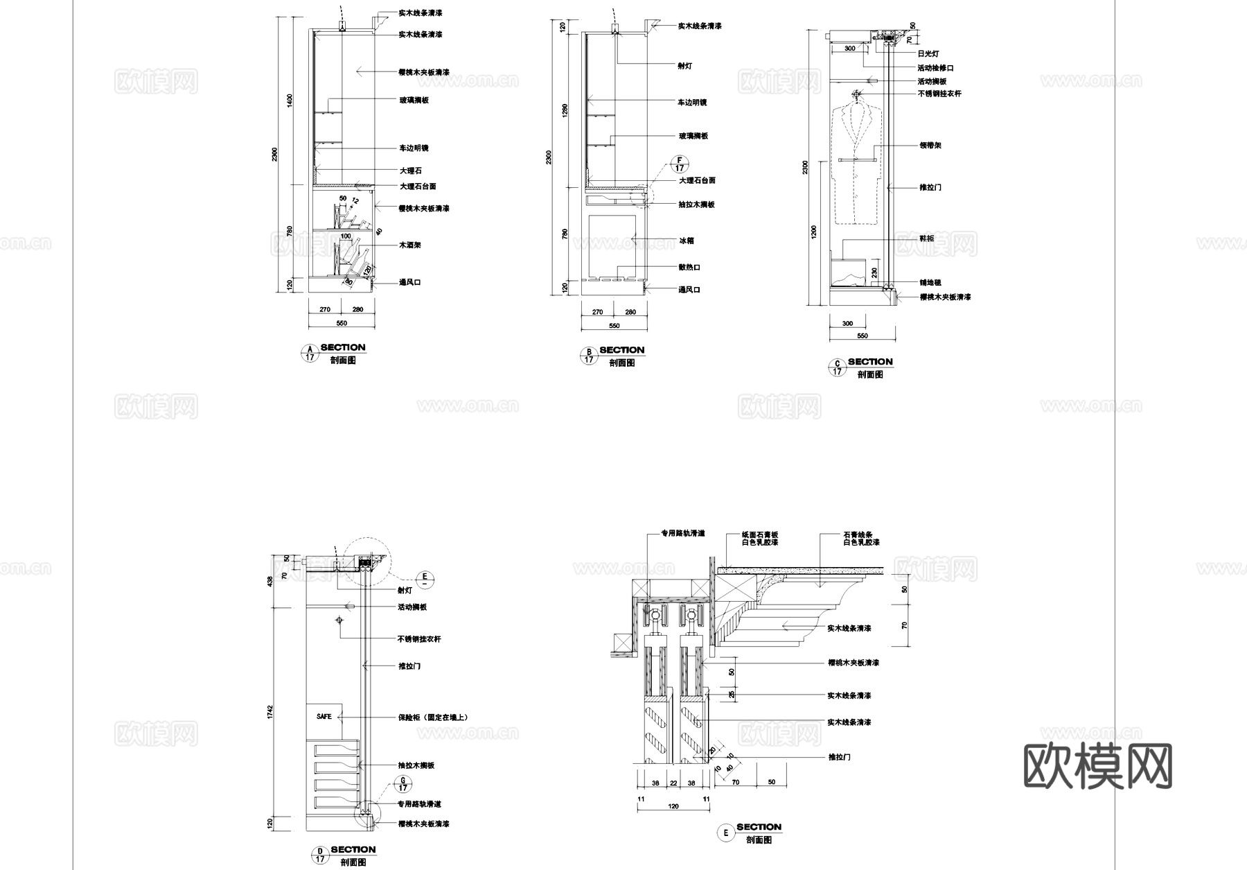 宾馆标准间客房室内装饰CAD施工图整套cad施工图