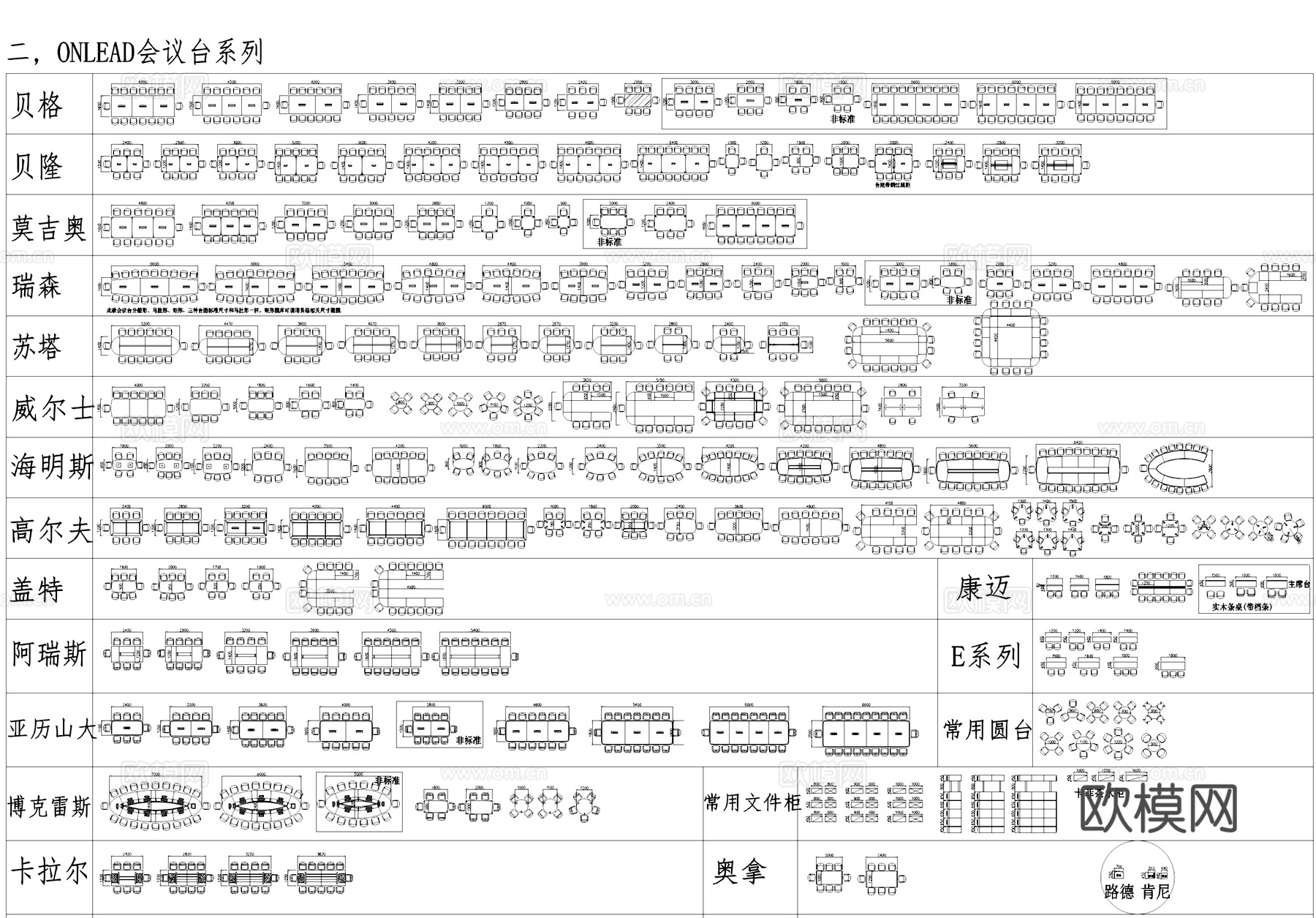 办公桌椅沙发家具图块图库cad施工图