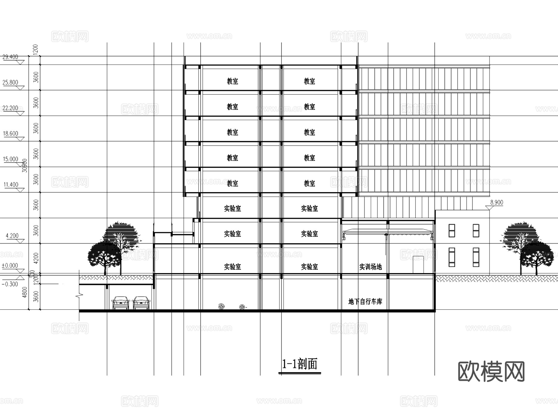 台州职业技术学院建筑CAD施工图cad施工图