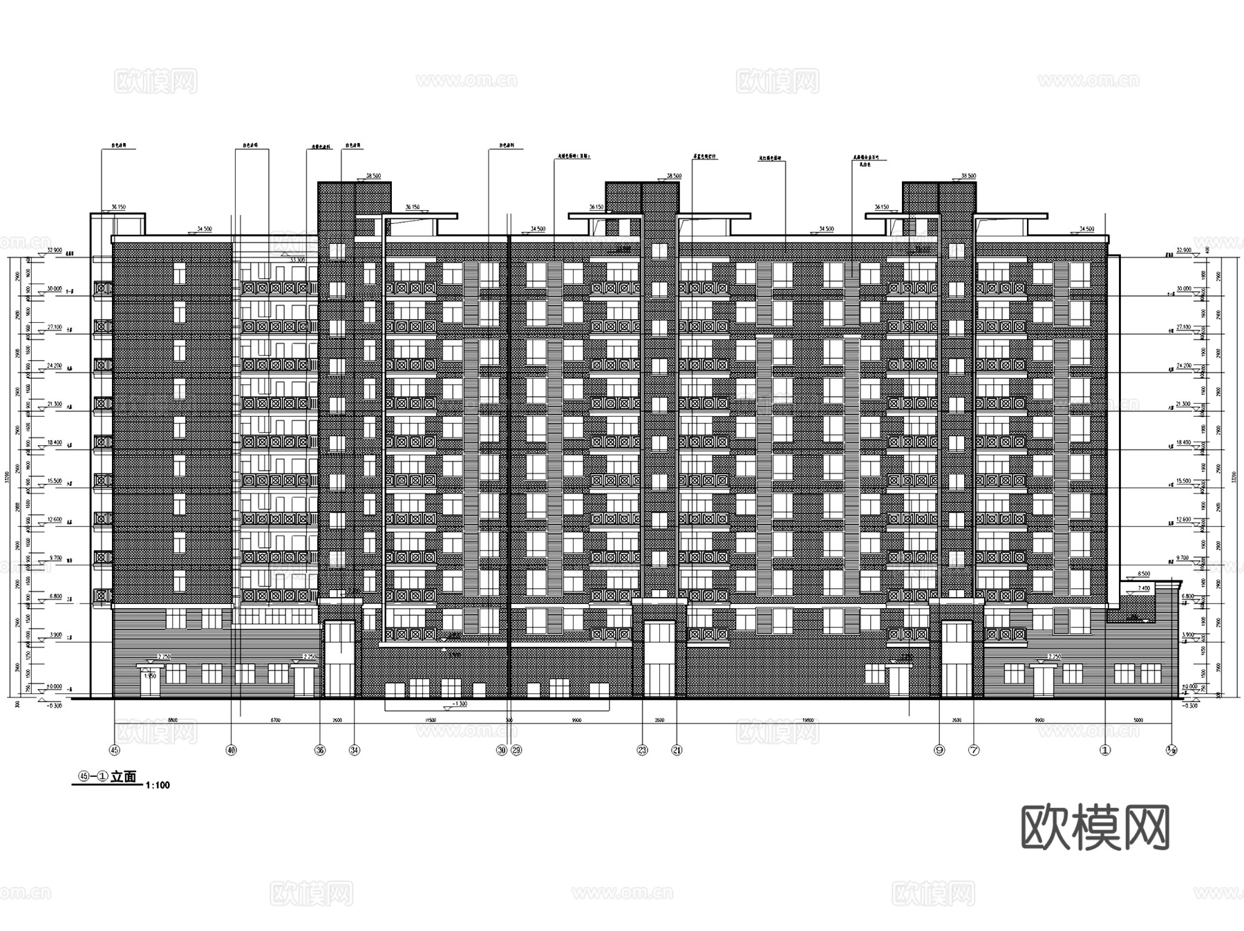 清水湾经济适用房小区规划建筑CAD施工图+SU模型cad施工图