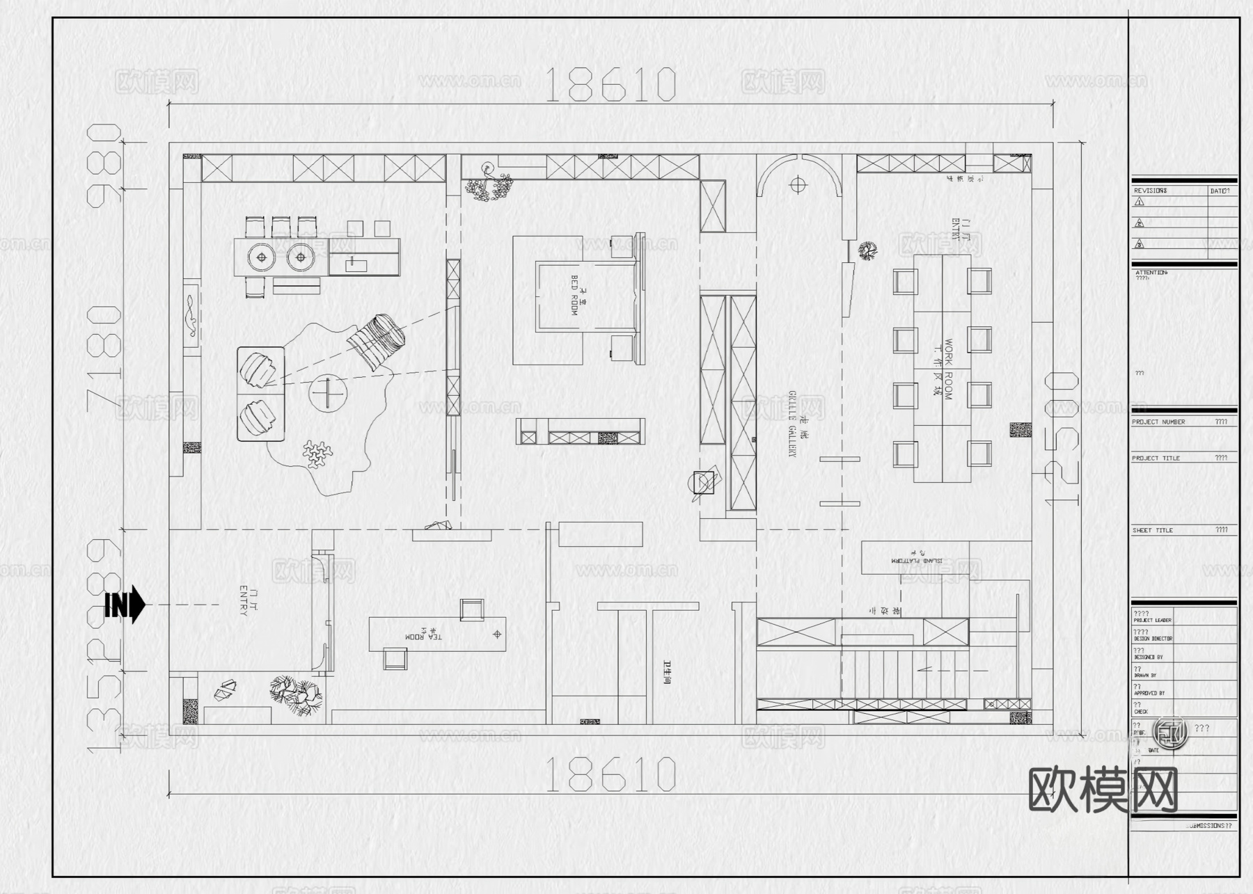 17套全屋定制展厅家具展厅CAD平面图cad施工图