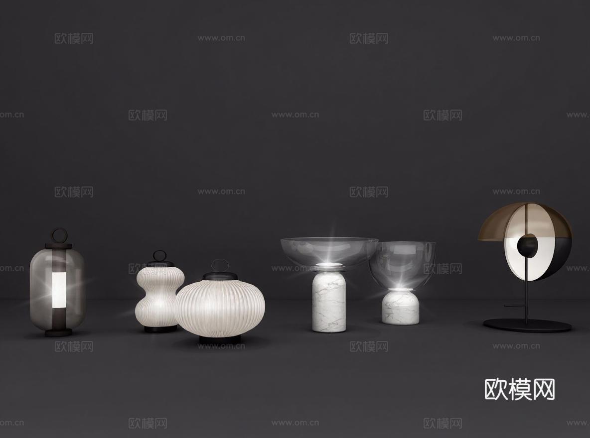 现代风格灯具装饰 简约艺术家居设计 高端照明3D渲染 产品摄影商业展示免费3d模型