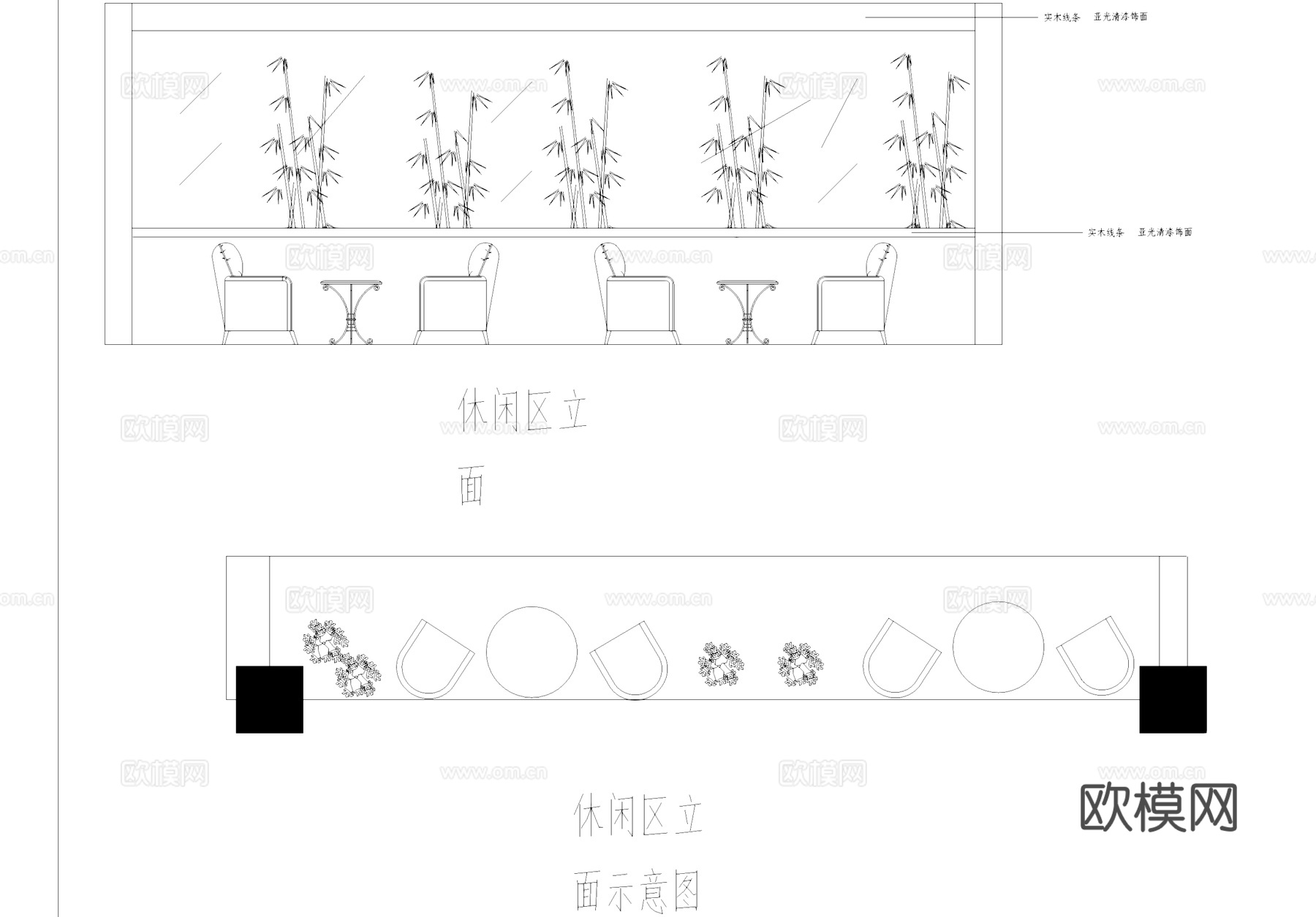 咖啡厅室内工装CAD施工图cad施工图