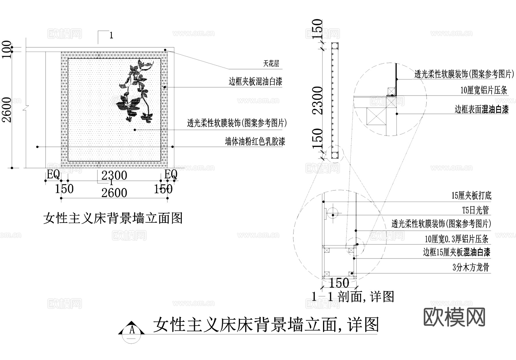 家具专卖店室内工装CAD施工图cad施工图