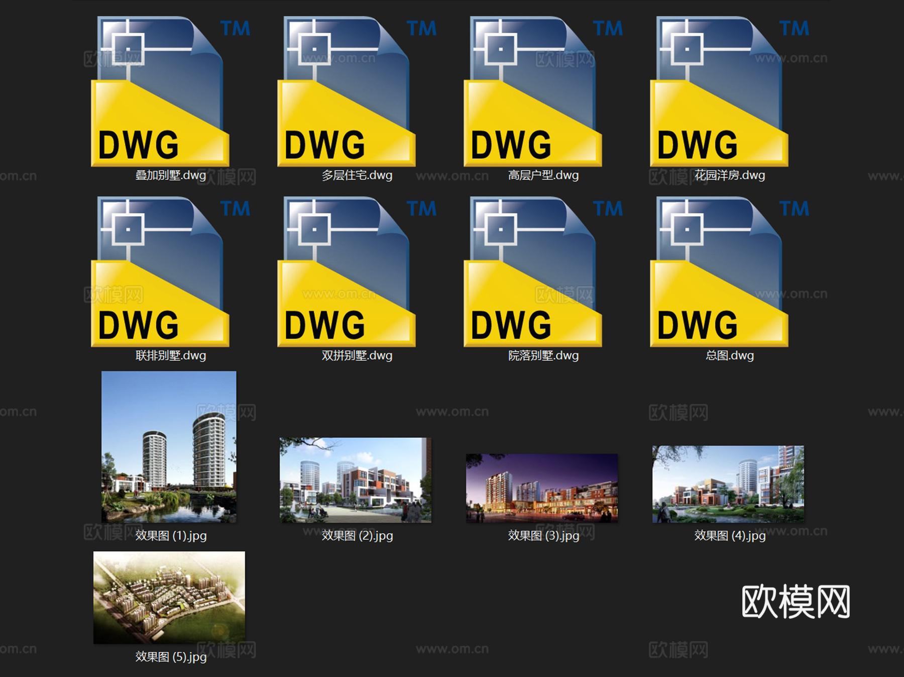 无锡天奇小区规划建筑CAD施工图cad施工图