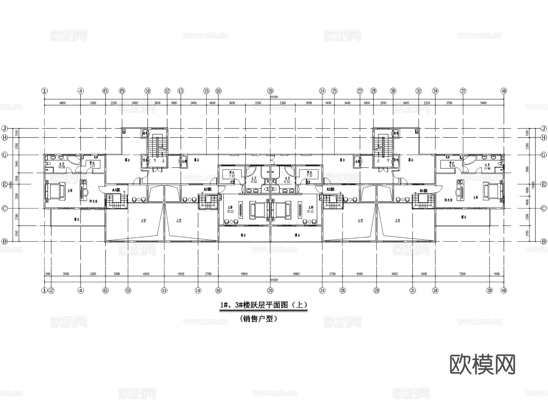 新江湾城小区规划建筑户型平面CAD施工图+SU模型cad施工图