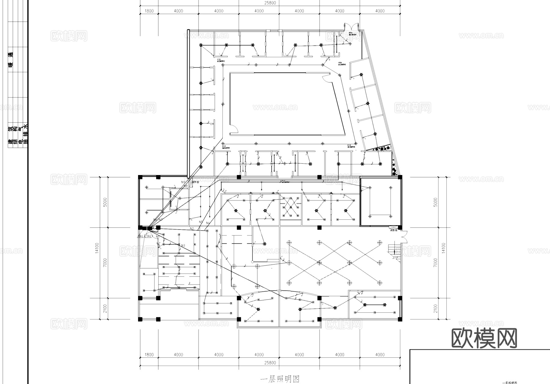二层咖啡厅室内工装CAD施工图cad施工图