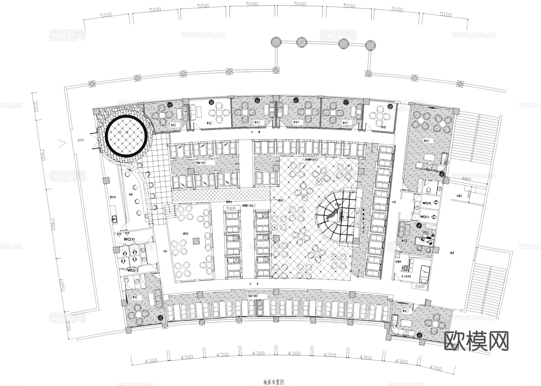 星巴克咖啡厅室内工装CAD施工图cad施工图