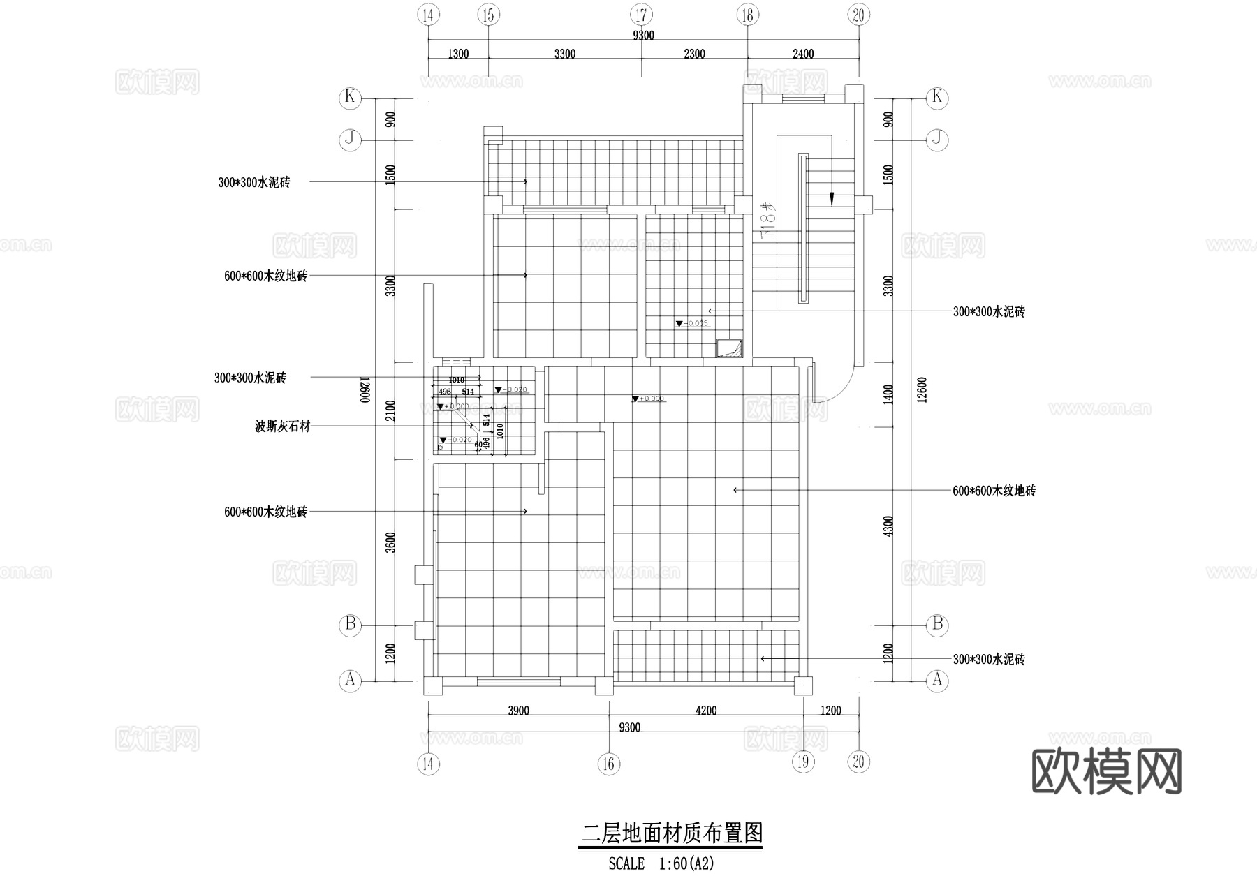 现代度假风民宿室内工装CAD施工图cad施工图
