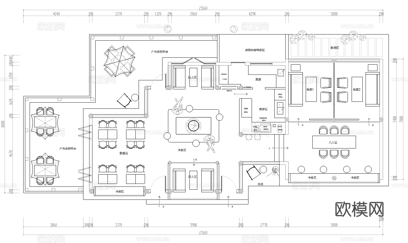 900平茶楼 茶馆  最新全套施工图合集cad施工图