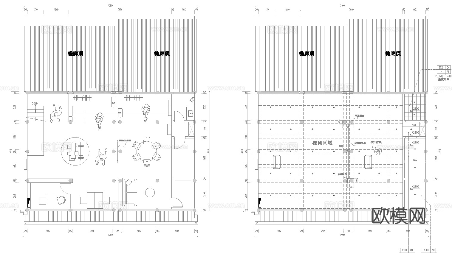茶楼 茶馆  最新全套施工图合集cad施工图
