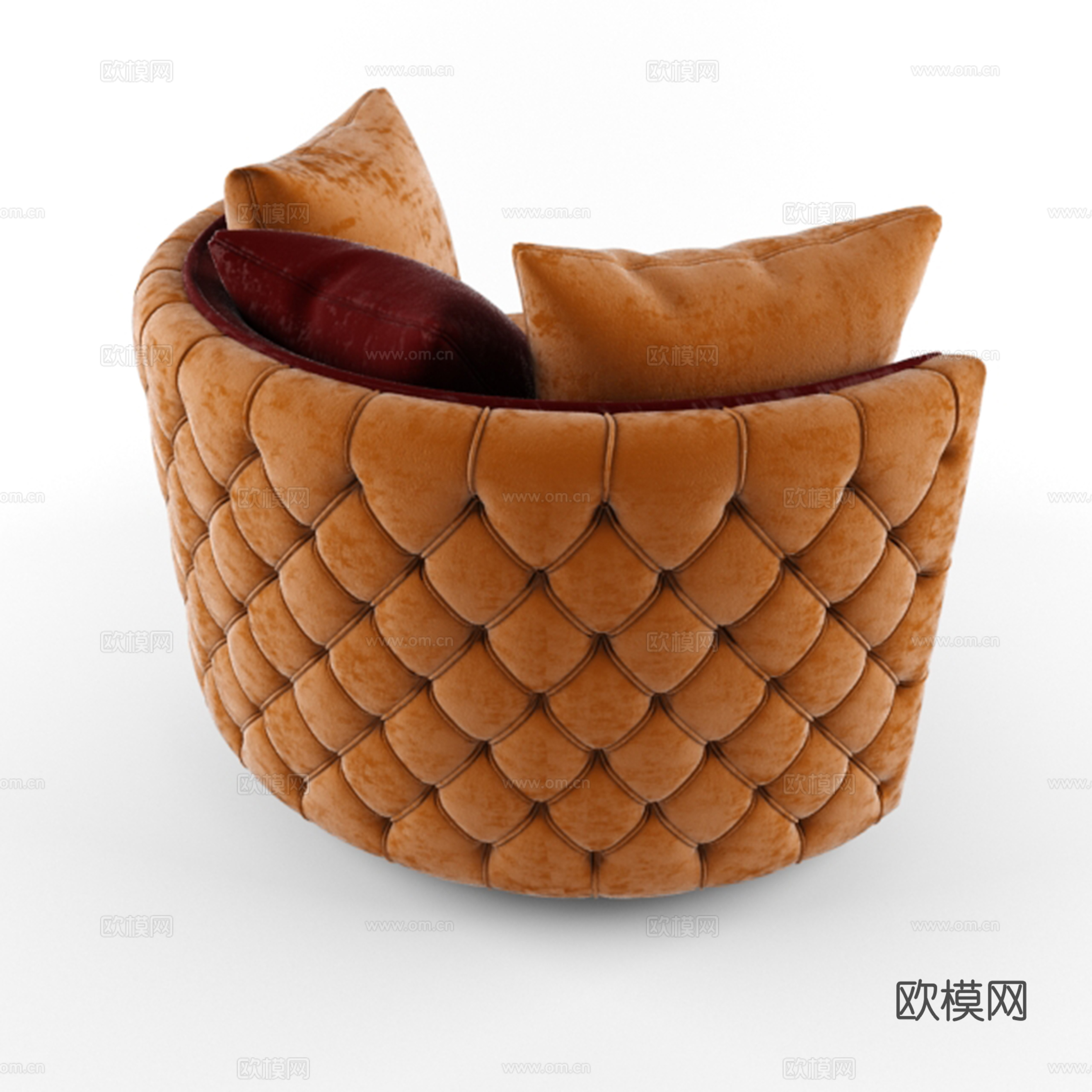 现代室内休闲沙发3d模型下载（渲染图3）