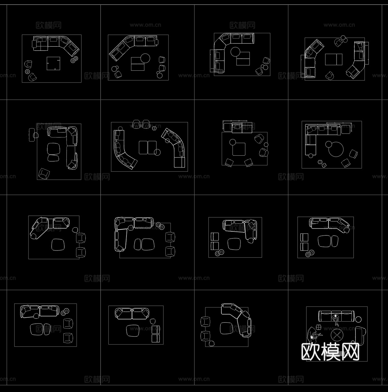 意大利Poliform图册+CAD平立侧CAD图库cad施工图