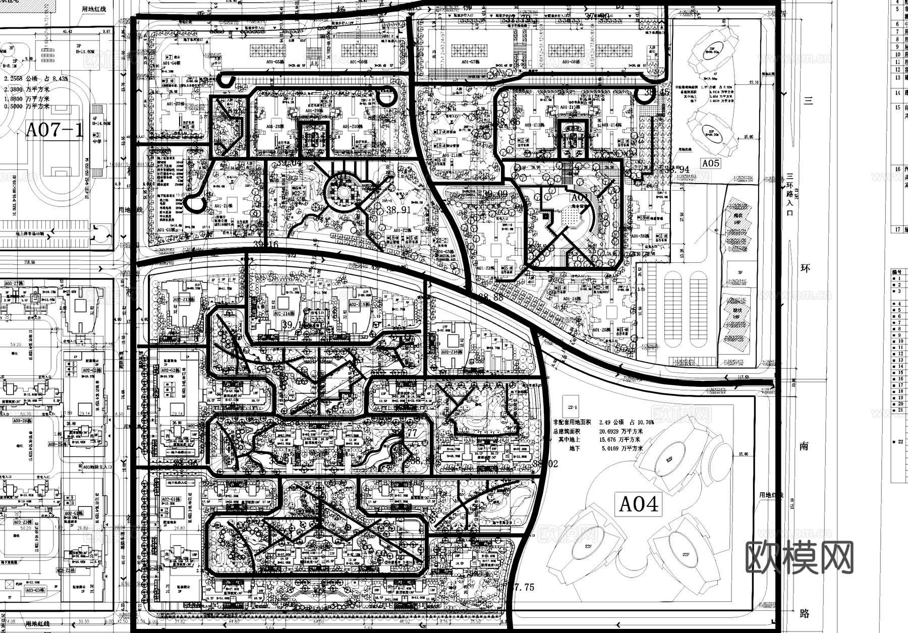 危改小区规划总平面图cad施工图