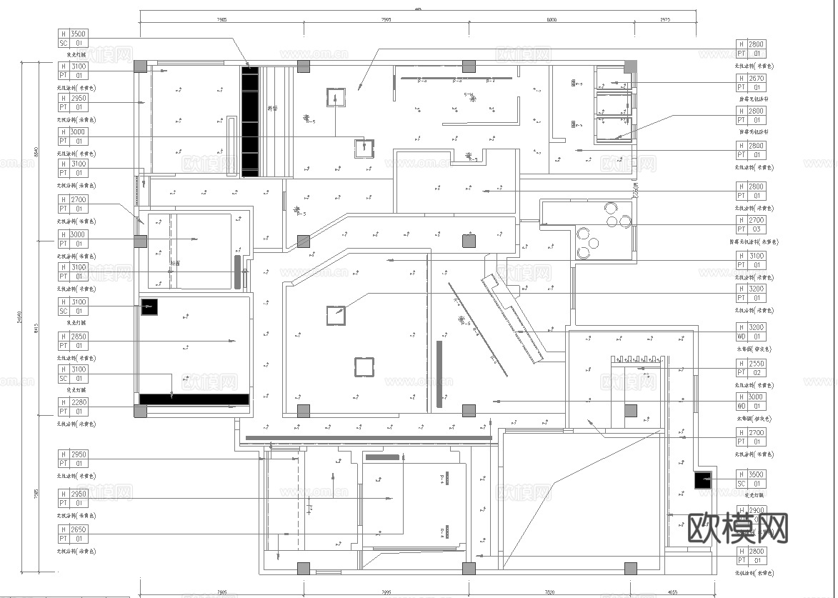 1100平茶楼 茶馆  最新全套施工图合集cad施工图