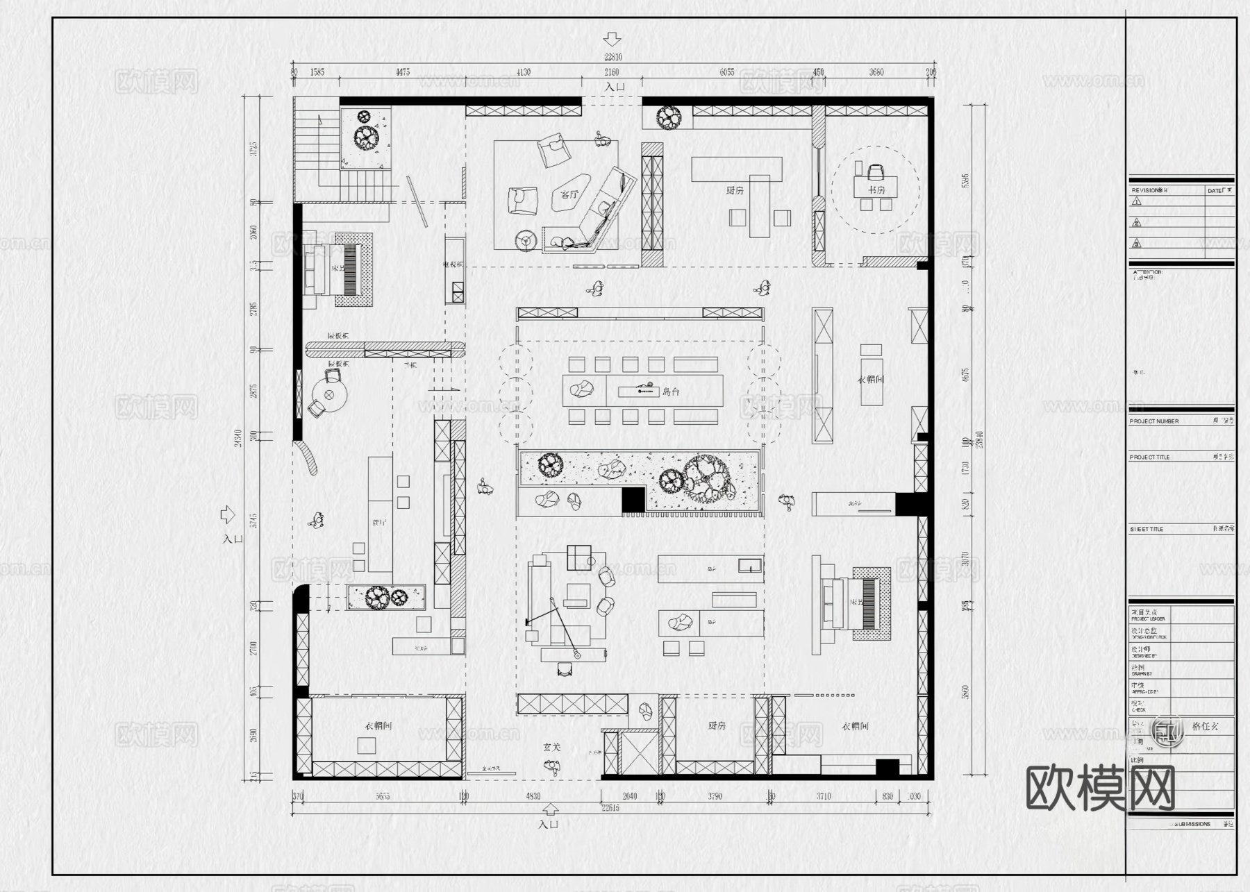 17套全屋定制展厅家具展厅CAD平面图cad施工图