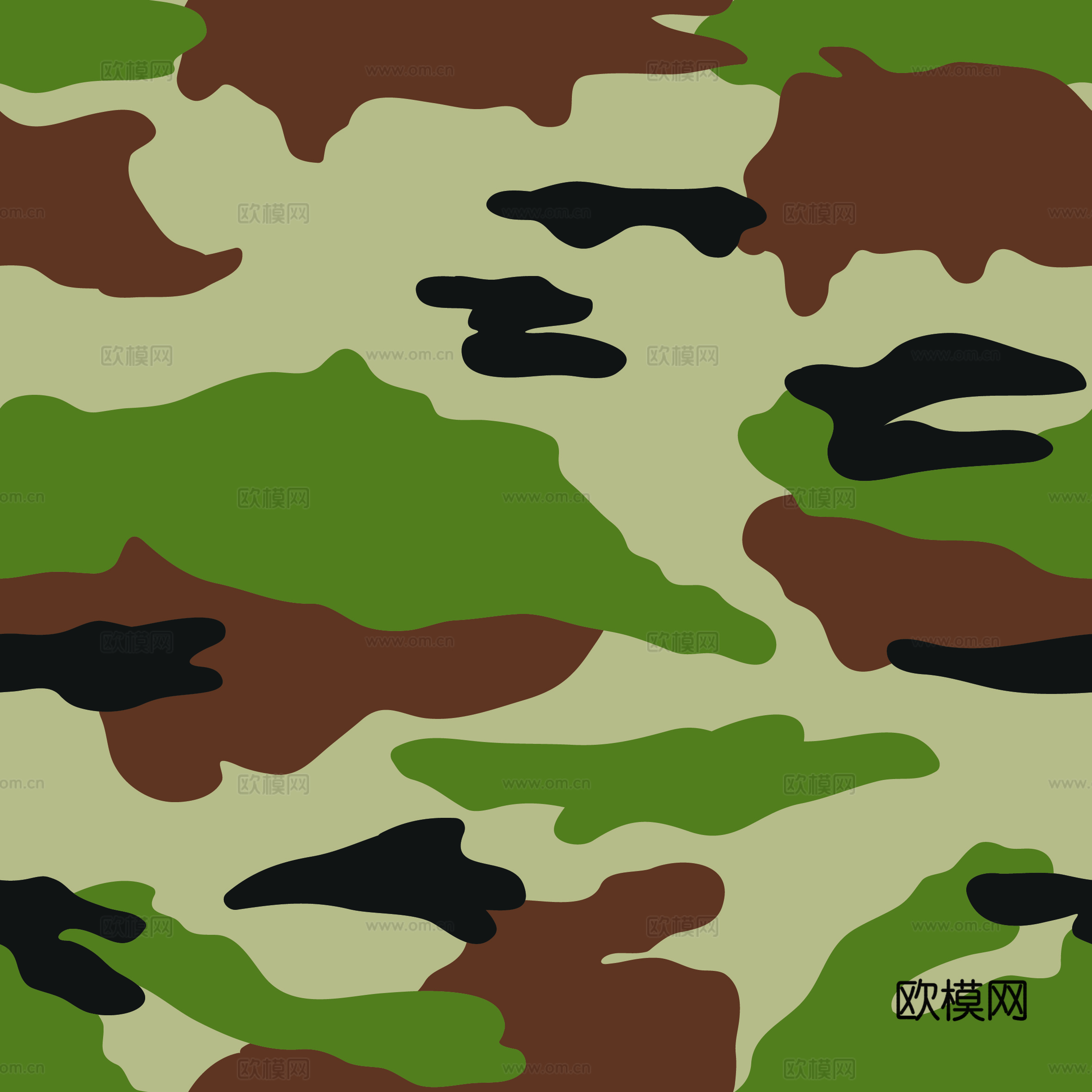 海陆空军绿迷彩服花纹图案11