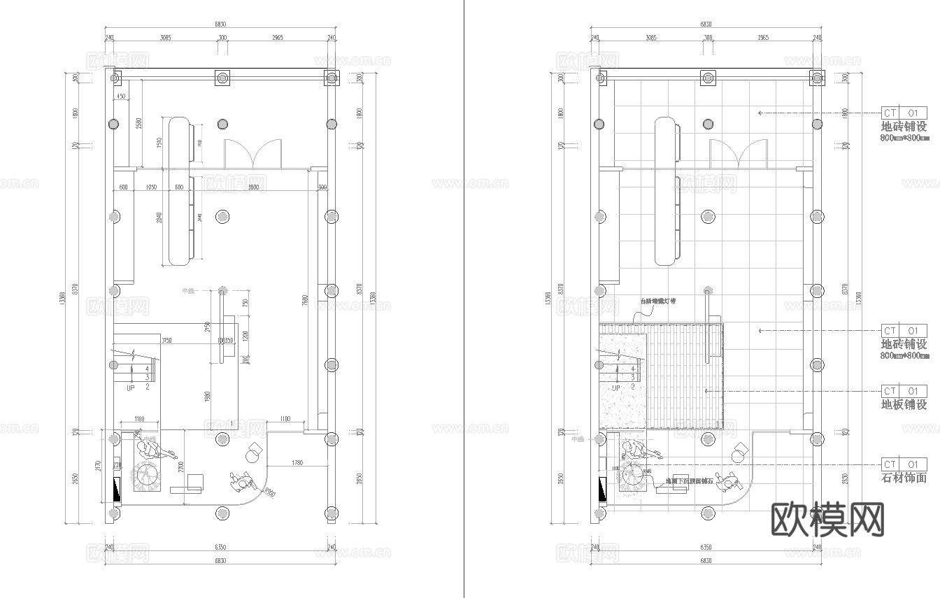 茶楼 茶馆  最新全套施工图合集cad施工图