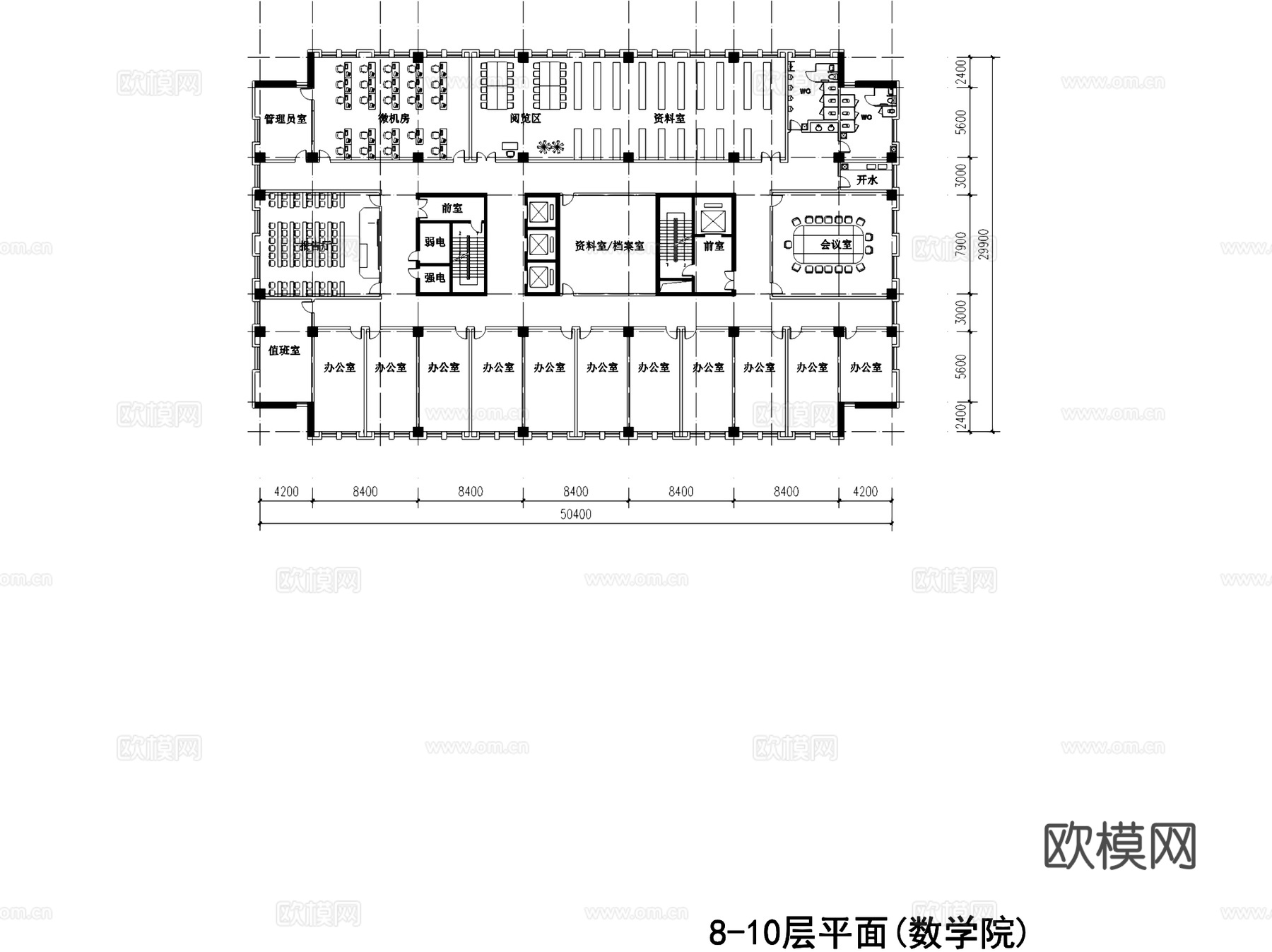 大学理工楼规划建筑平剖面CAD施工图cad施工图