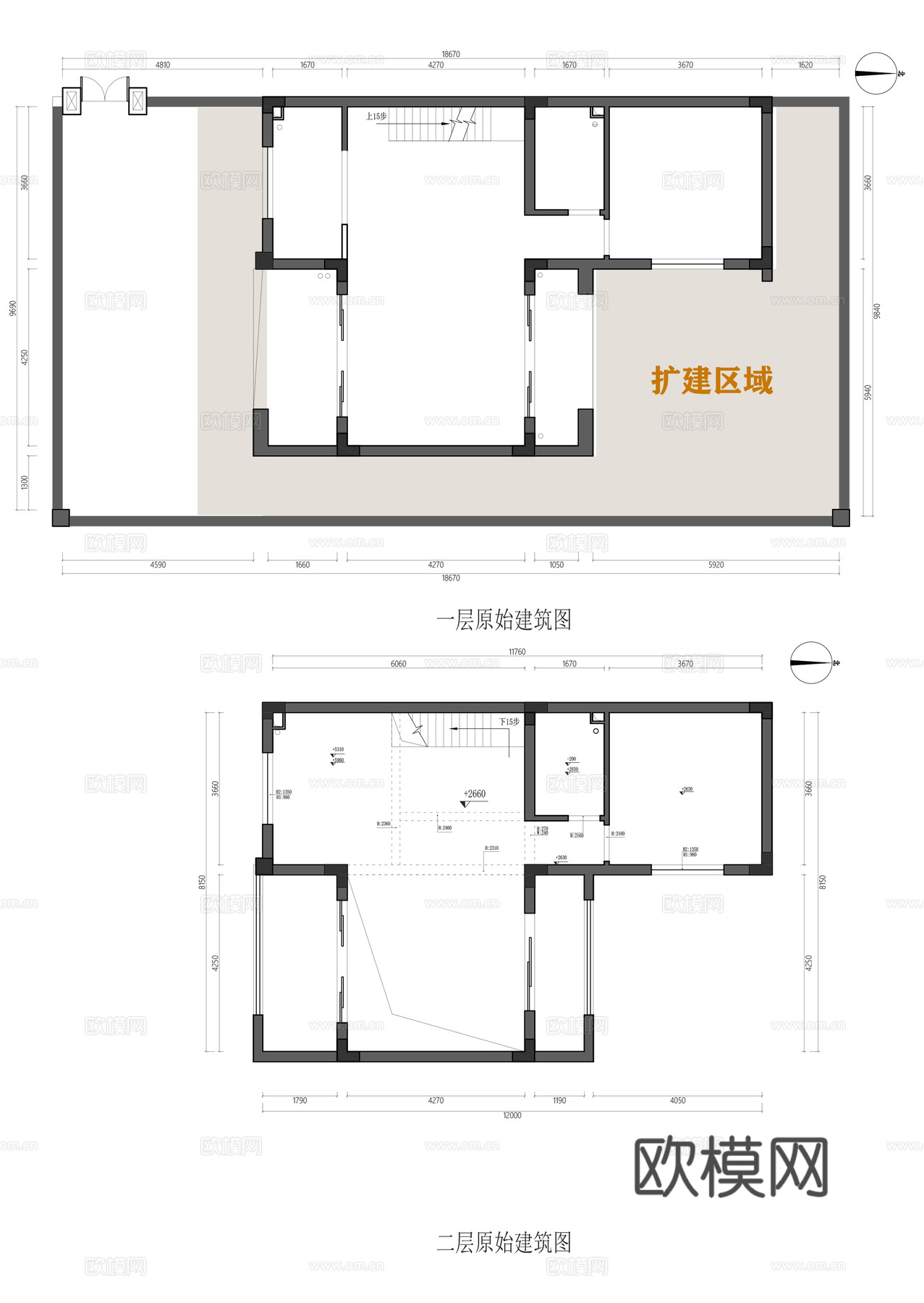 四层别墅平面CAD施工图cad施工图