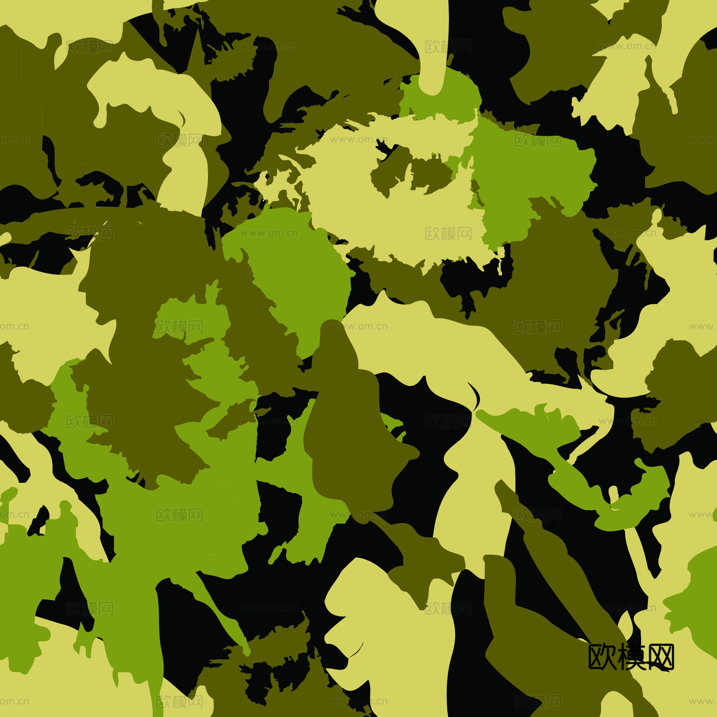 海陆空军绿迷彩服花纹图案220
